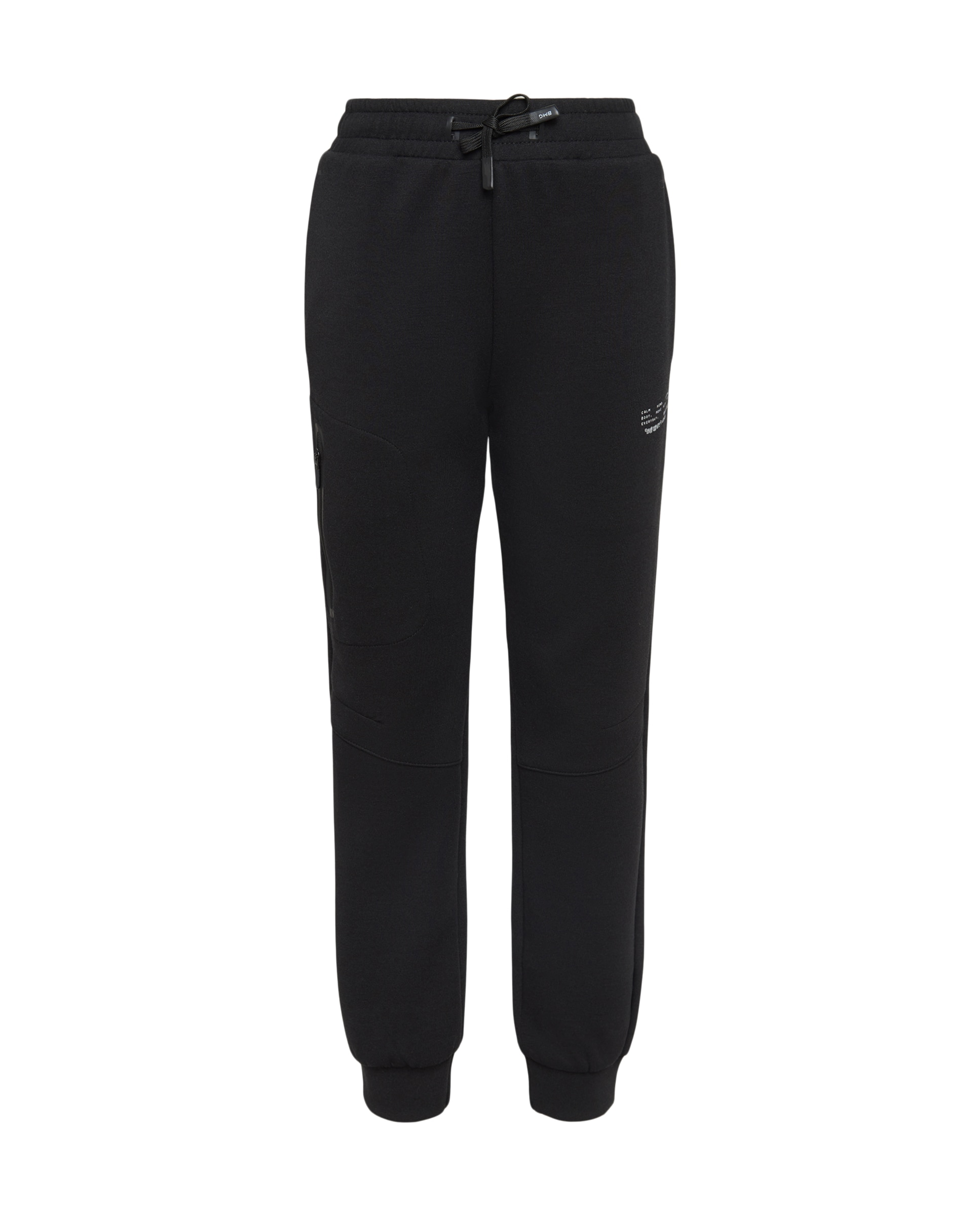Pantalón con puño de viscosa de sportcasual de niño Boomerang - Negro Negro-4