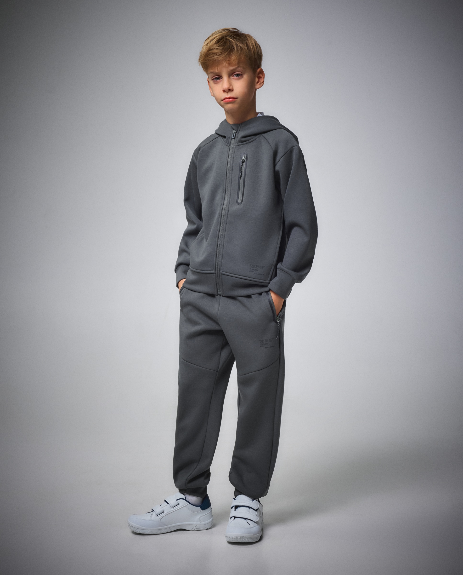 Pantalón con puño de viscosa de sportcasual de niño Boomerang - Verde Verde-1