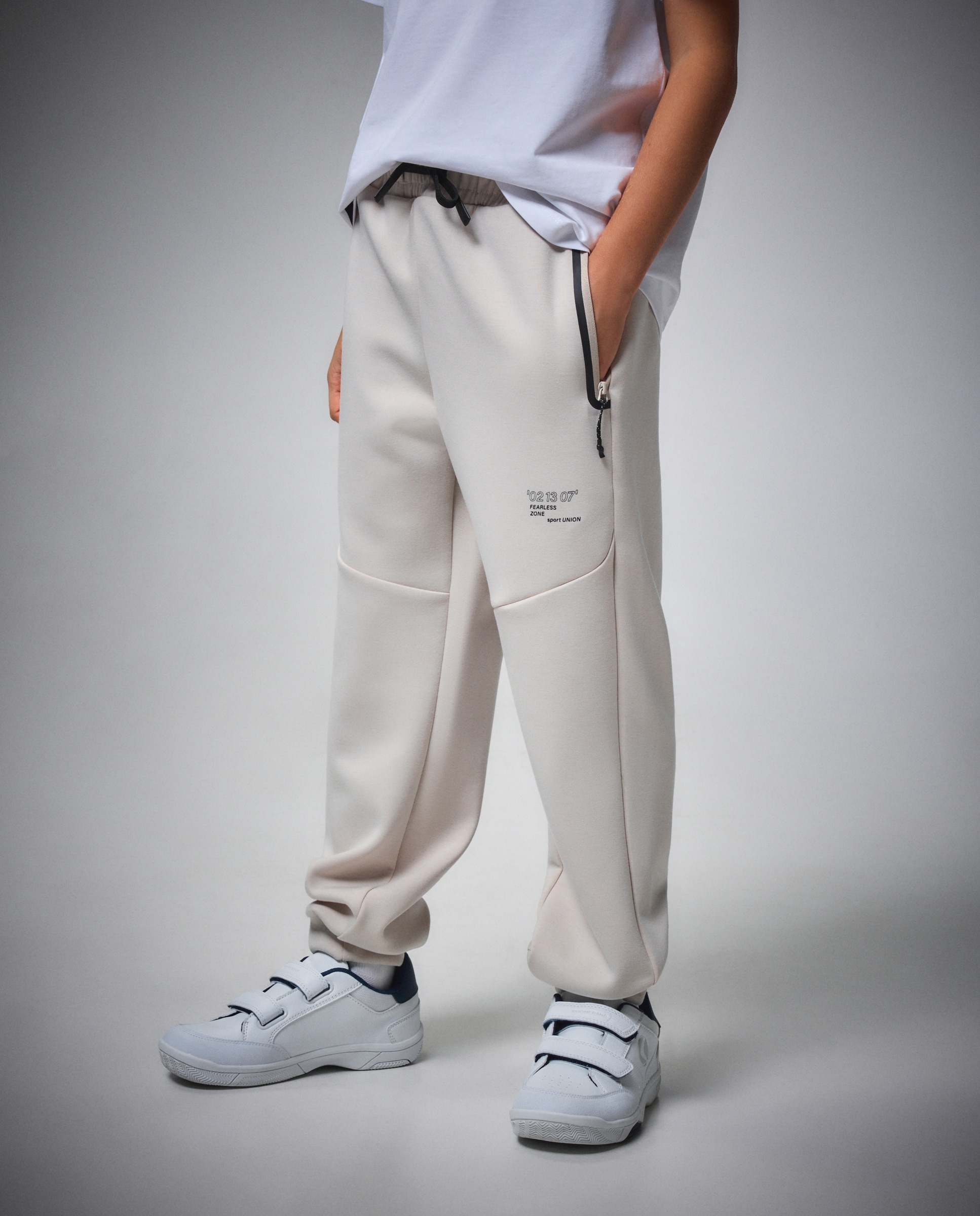 Calças com Punho de Viscose Sportcasual de Menino 850 Pedra-2