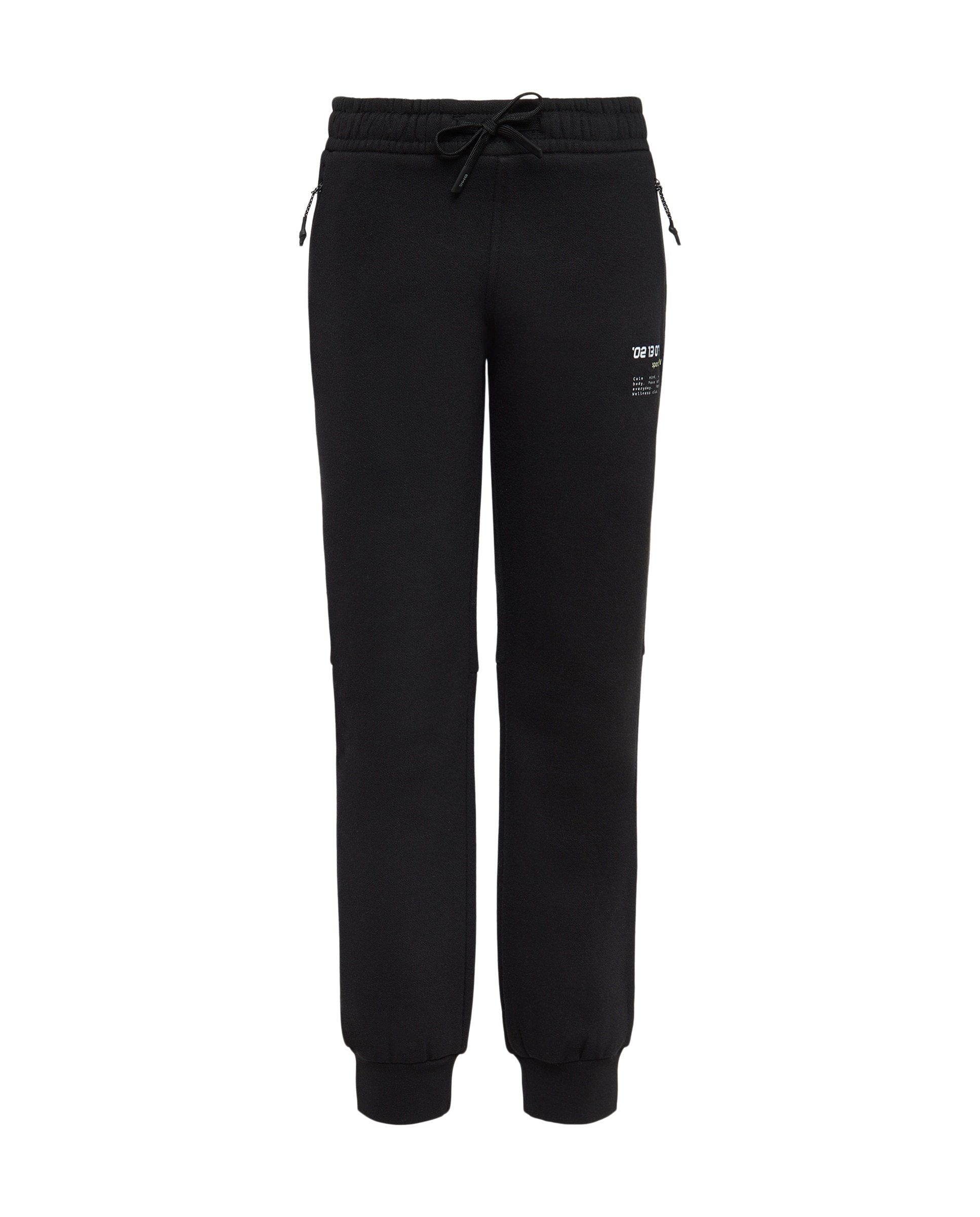 Pantalón con puño cálido sportcasual de niño Boomerang - Negro Negro-4