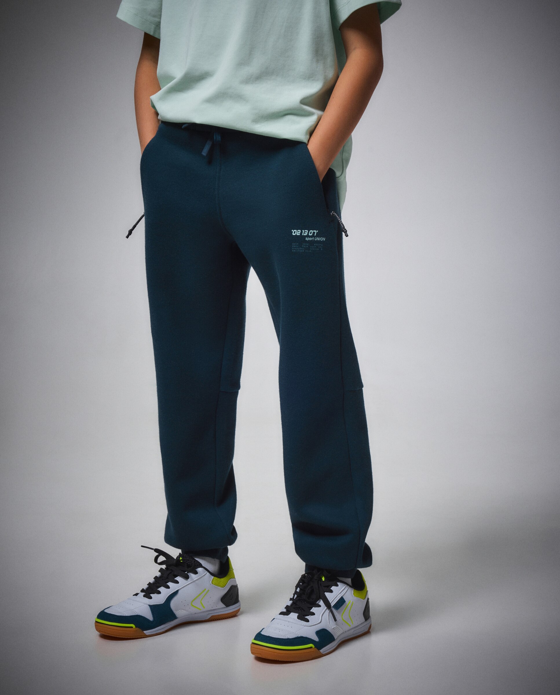 Pantalón con puño cálido sportcasual de niño Boomerang - 530 Verde oscuro 530 Verde oscuro-2