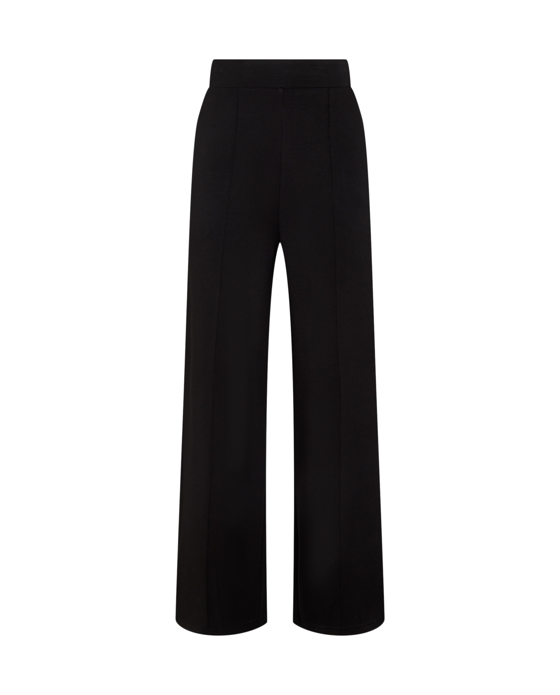 Calças Flare de Viscose Sportcasual de Mulher Preto-4