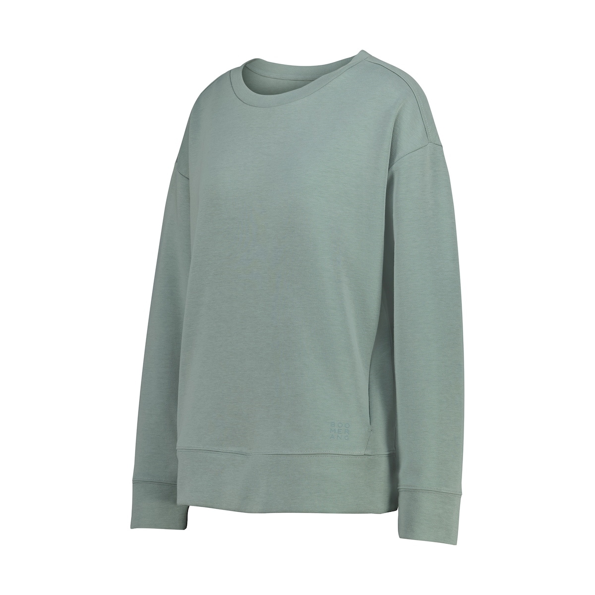 Sweatshirt de Decote Redondo Sportcasual de Mulher Verde-4