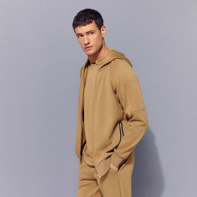 Imagen 0 de Sudadera abierta de viscosa con capucha de Sportcasual para hombre Boomerang
