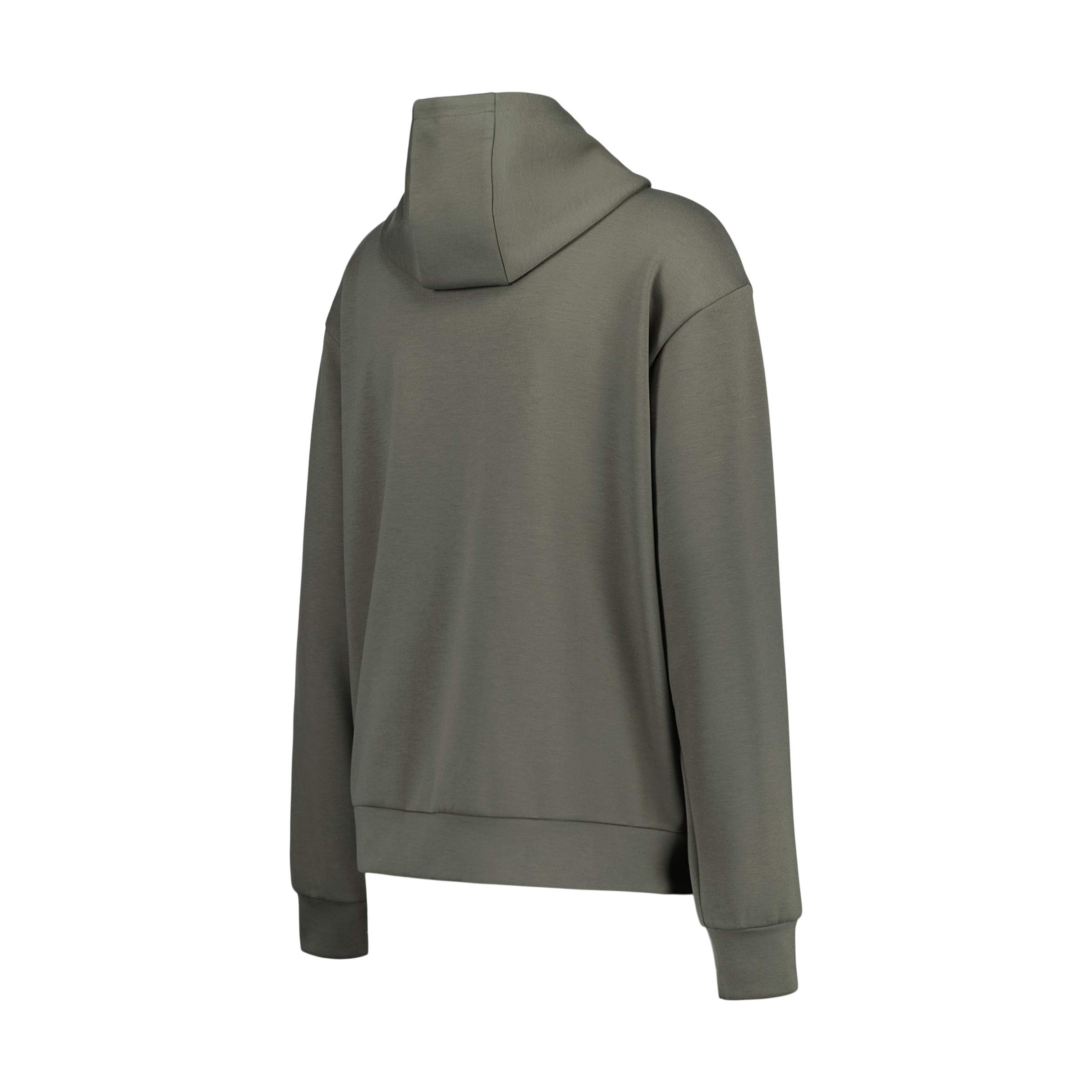 Sweatshirt Aberta de Viscose com Capuz Sportcasual de Homem Azeitona-5