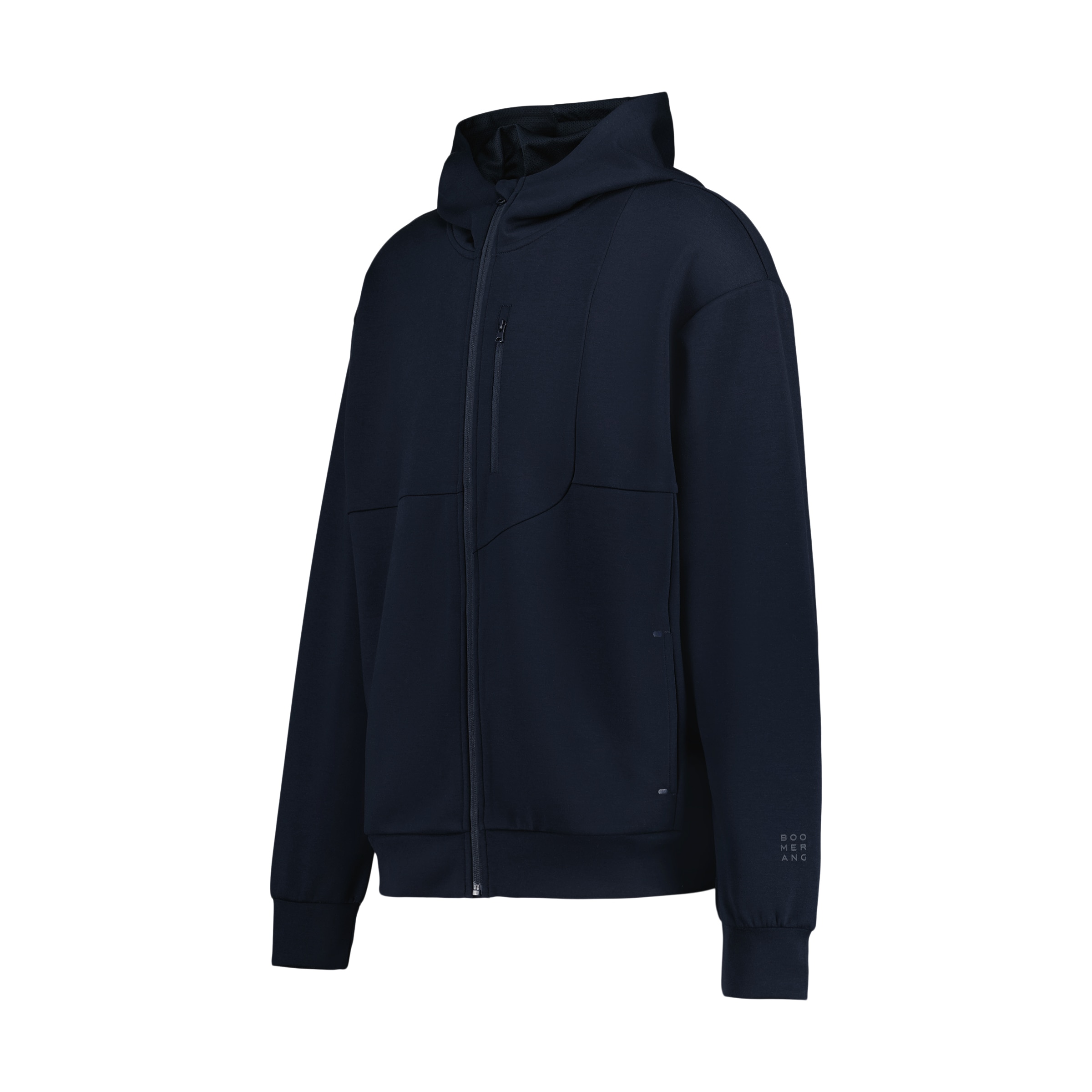 Sweatshirt Aberta de Viscose com Capuz Sportcasual de Homem Azul-marinho-5
