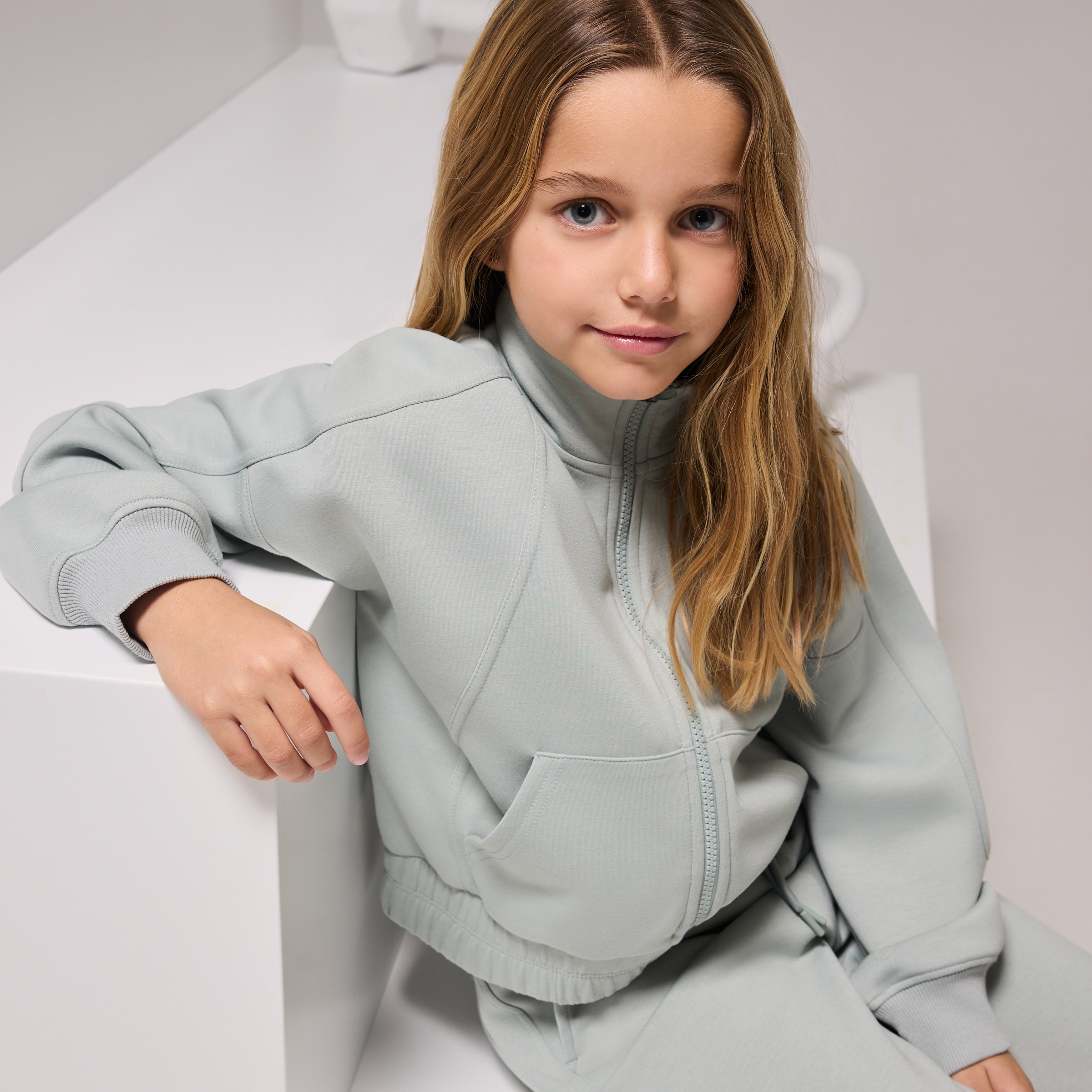 Imagen 0 de Sudadera abierta de viscosa Sportcasual de niña Boomerang Kiwi