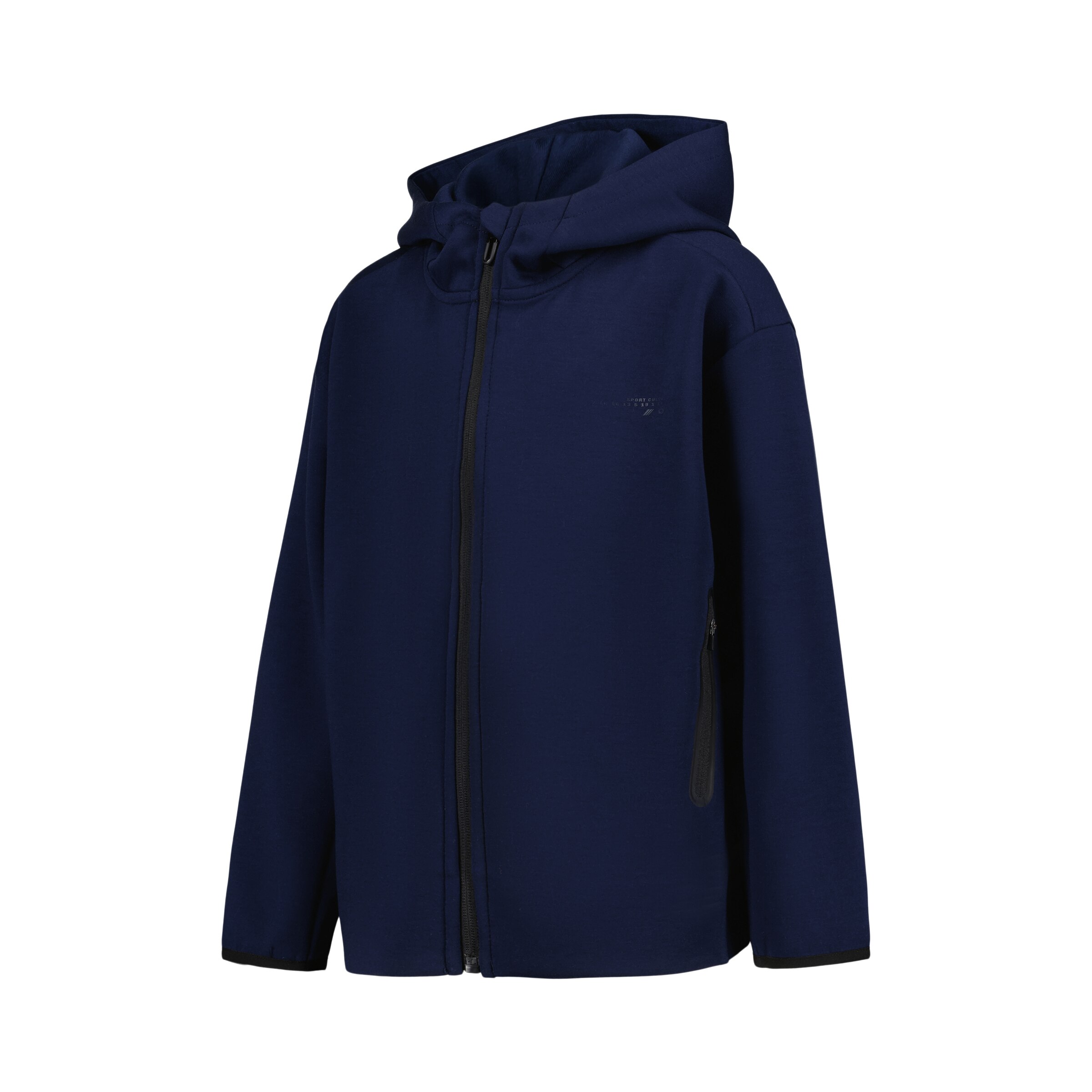 Sweatshirt Aberta com Capuz de Viscose Sportcasual de Menino Azul-marinho-4