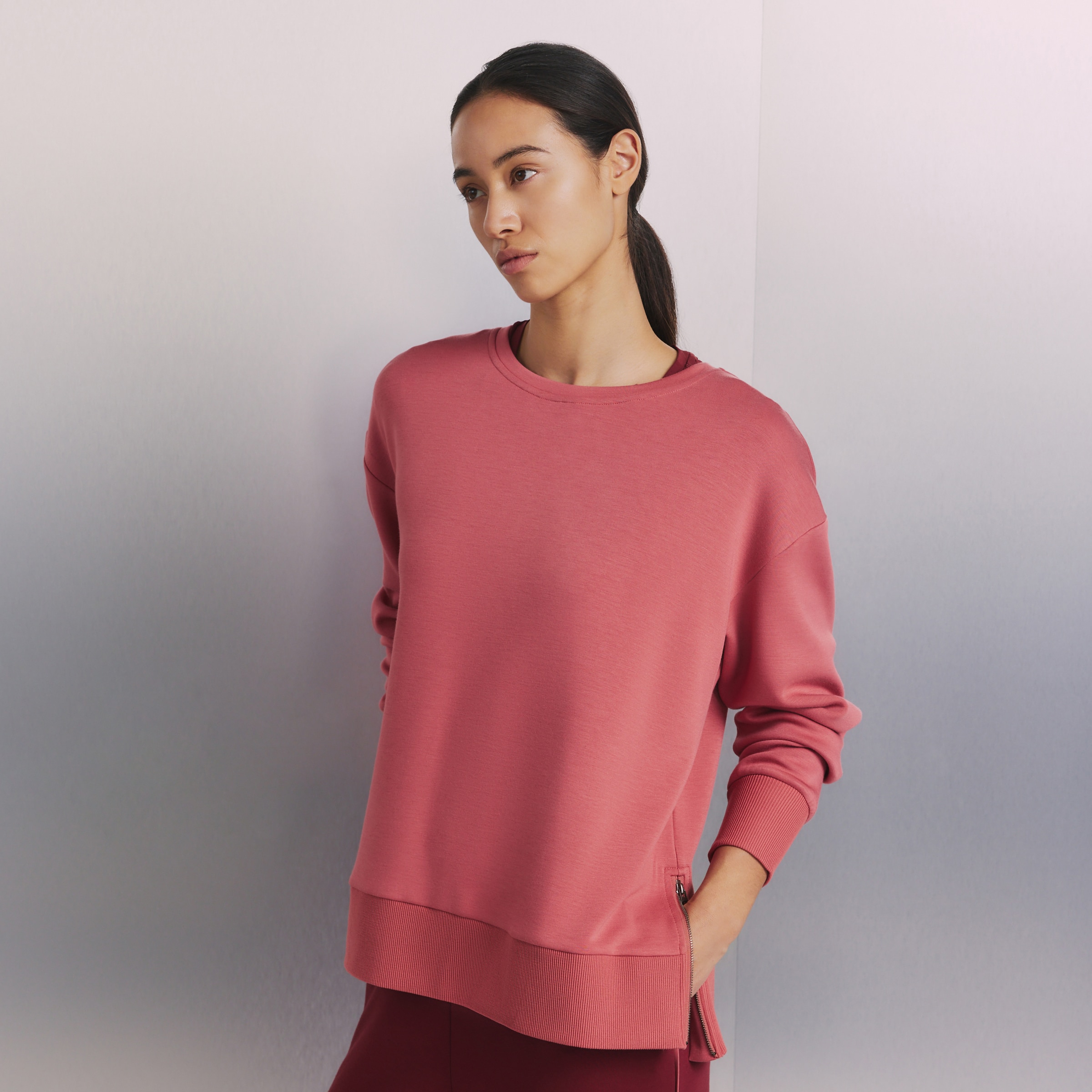 Imagem 0 de Sweatshirt de Decote Redondo em Viscose Sportcasual de Mulher