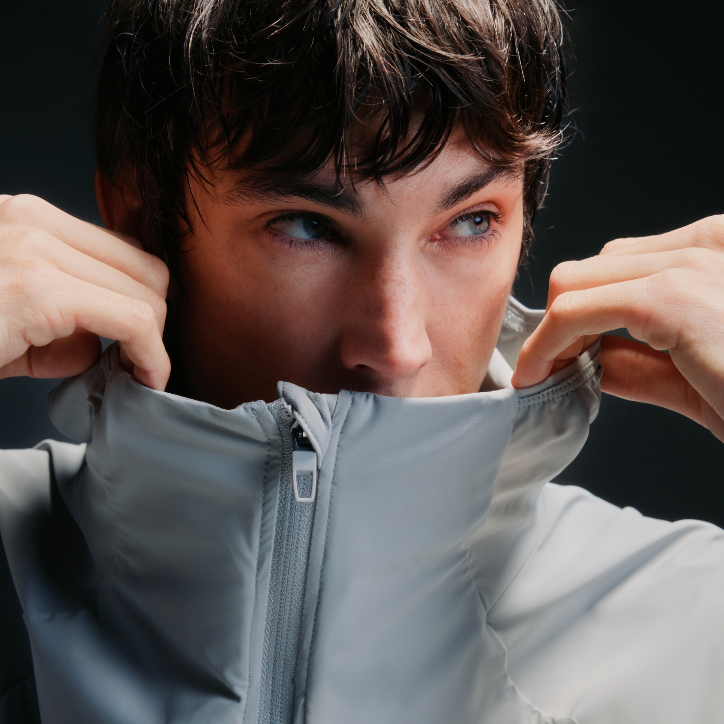 Casaco de Training de Homem com Capuz Cinzento-claro-4