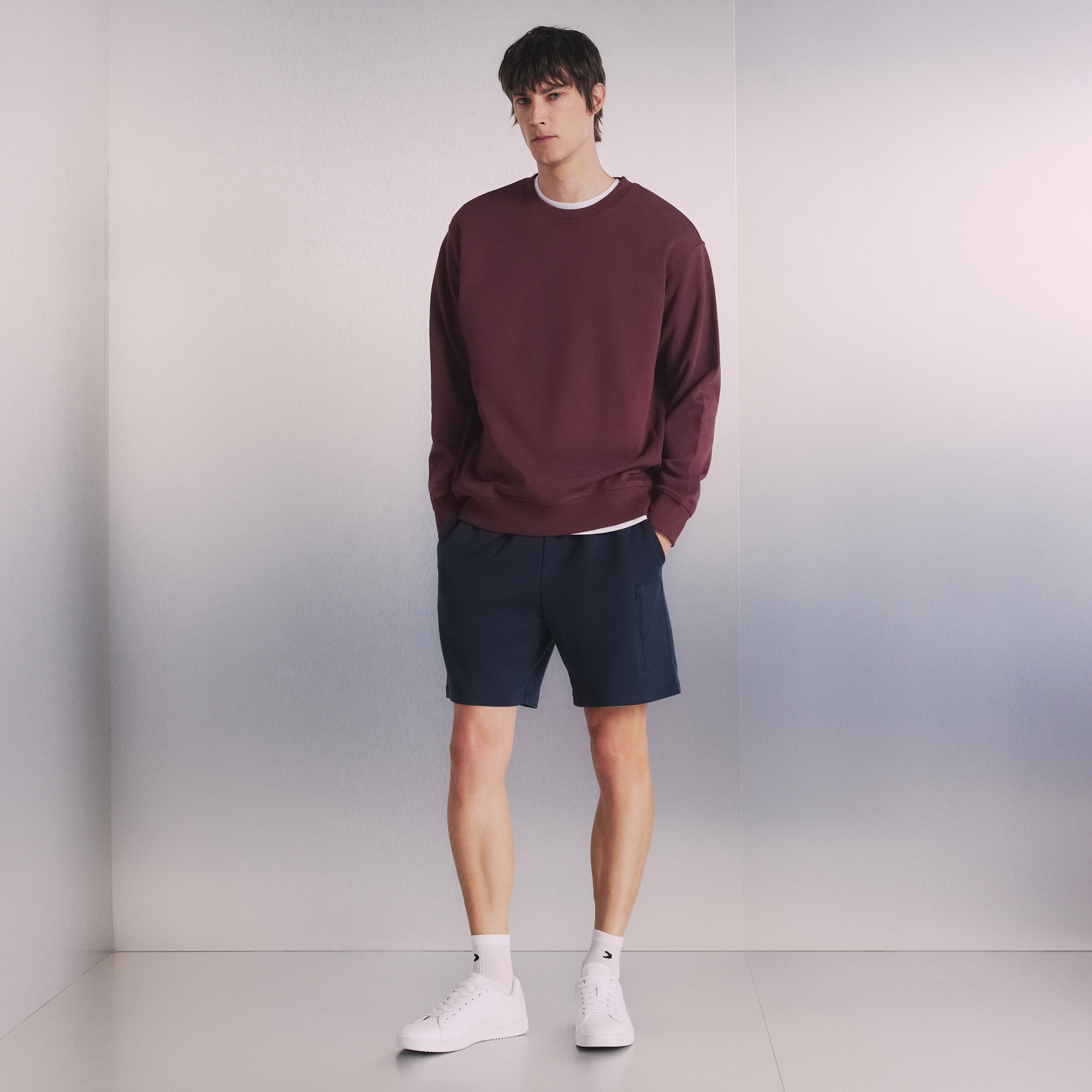 Sweatshirt de Gola Redonda Sportcasual de Homem Lilás-2
