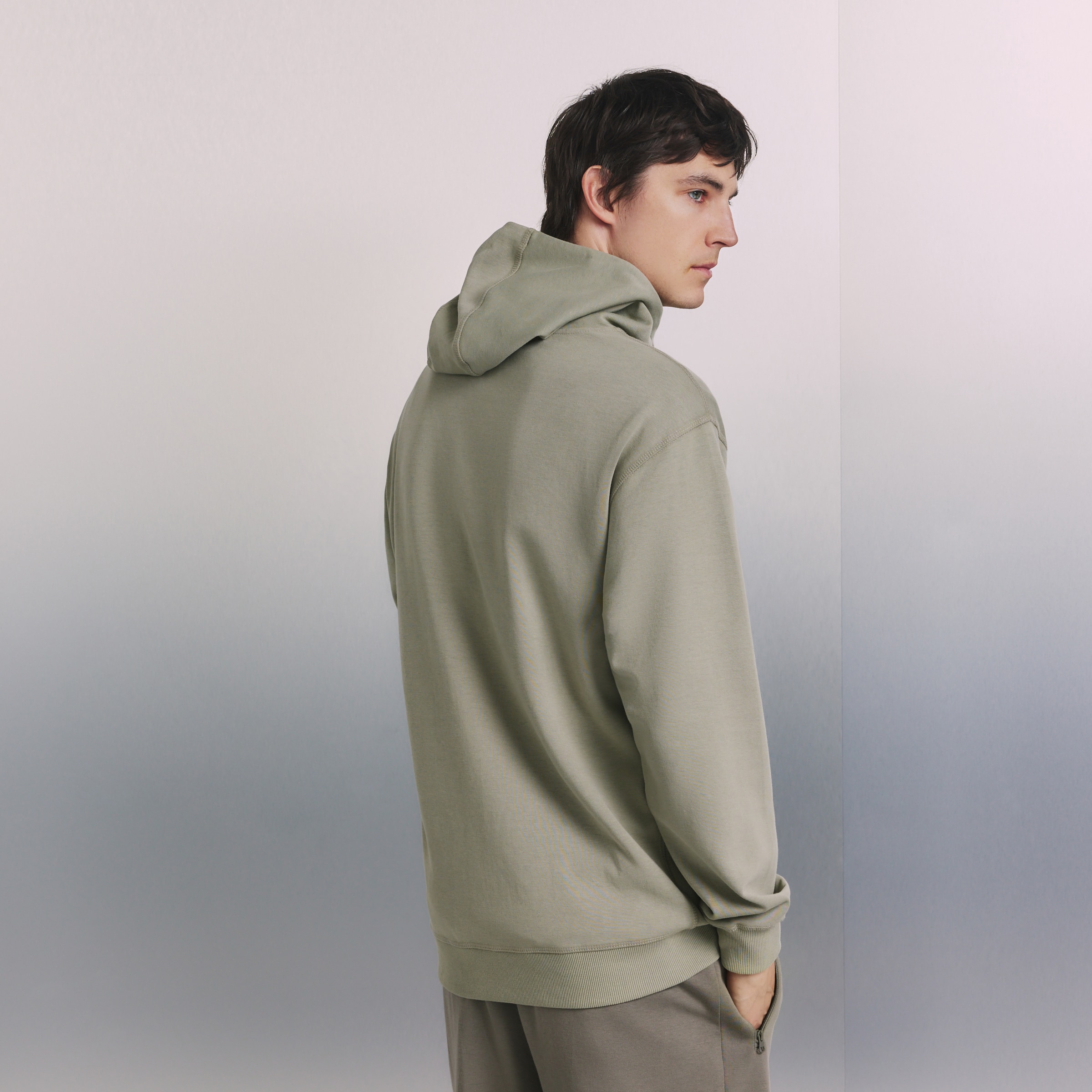 Sweatshirt com Capuz Sportcasual de Homem Verde-claro-3