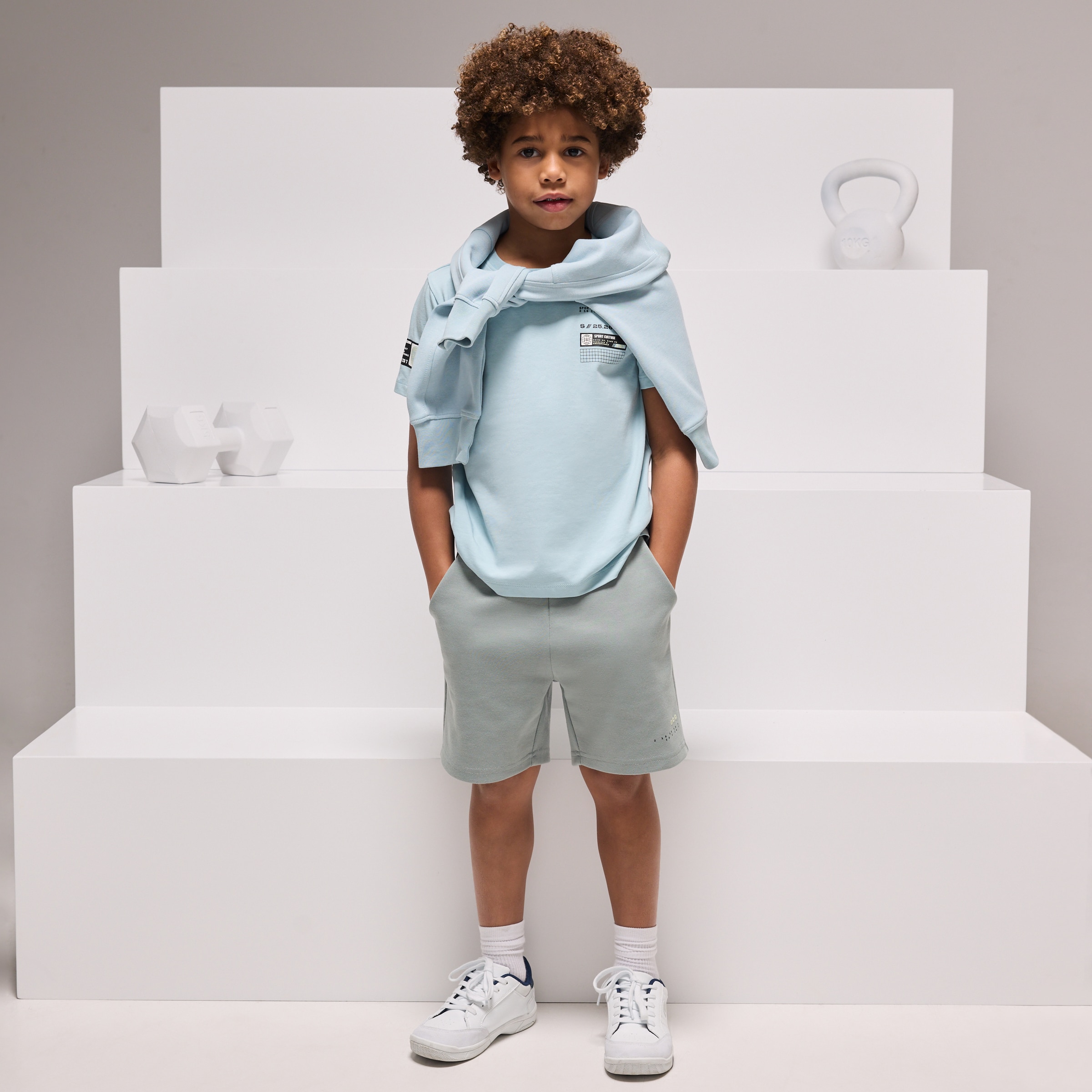 Imagen 0 de Sudadera cuello caja Sportcasual de niño Boomerang Azul claro