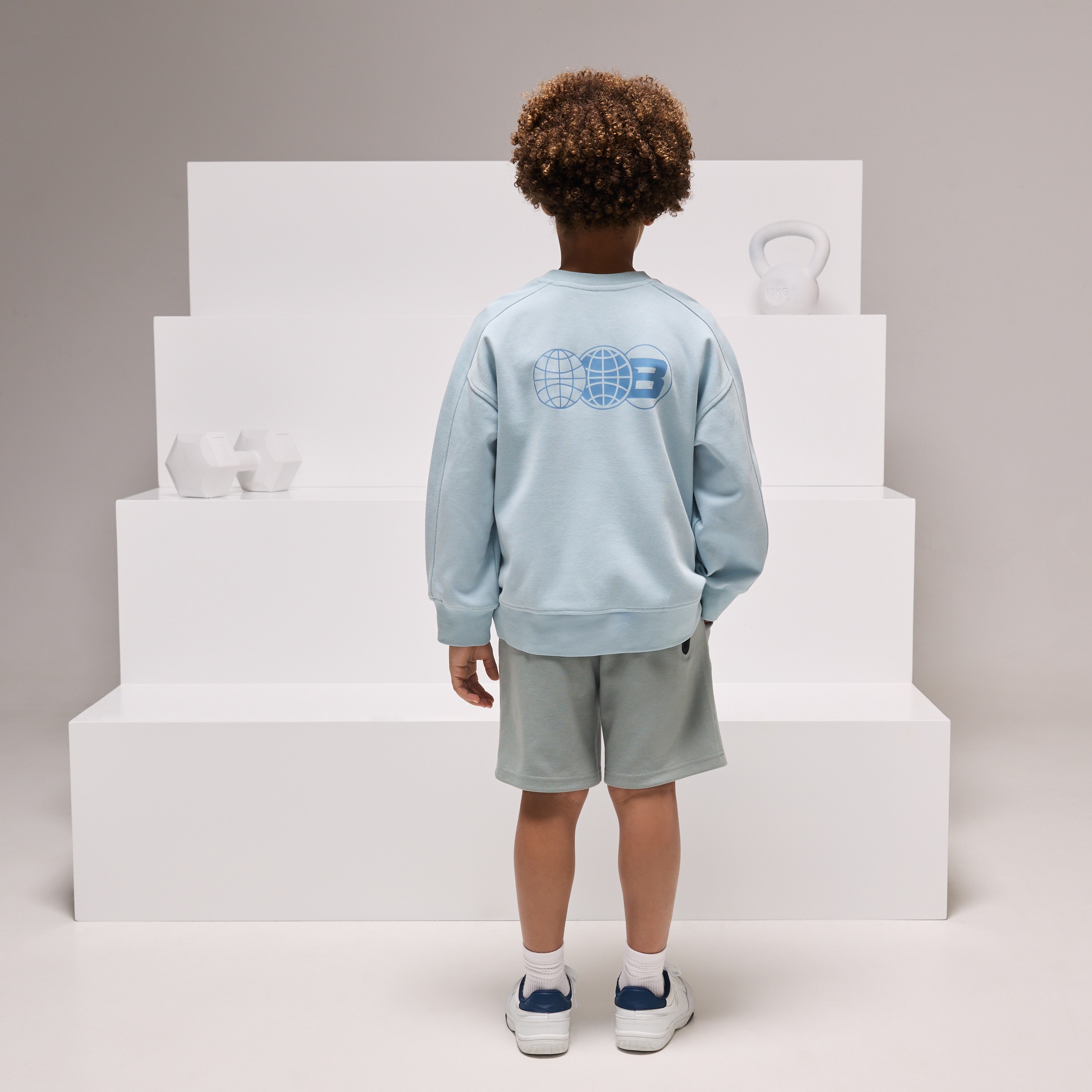 Sweatshirt de Gola Redonda Sportcasual de Menino Azul-claro-3