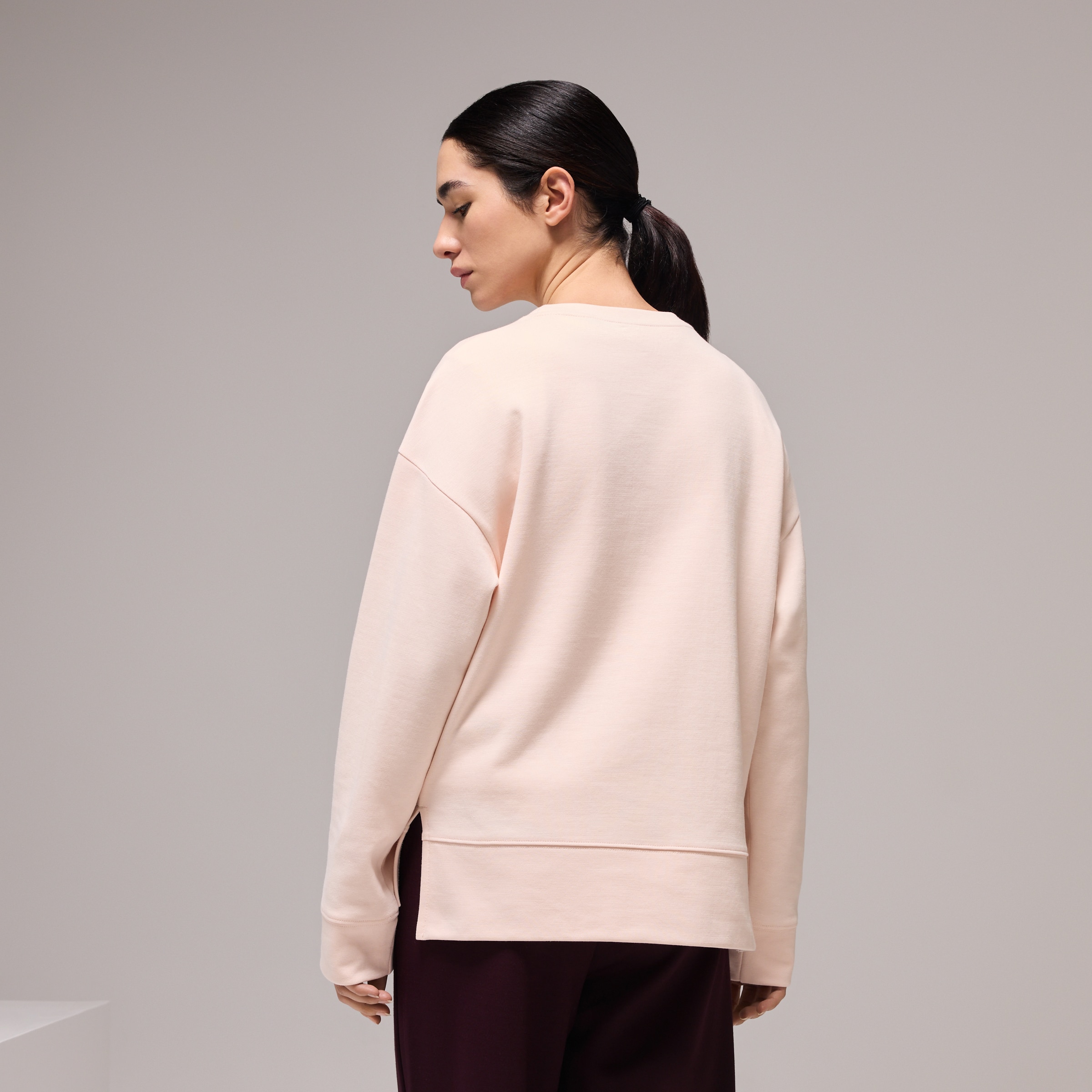 Sudadera cuello caja Sportcasual de mujer Boomerang - Melocotón Melocotón-3