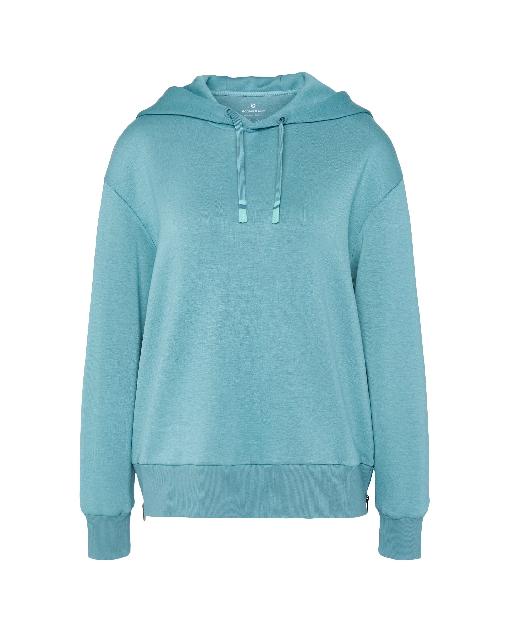 Sweatshirt com Capuz de Viscose Sportcasual de Mulher 450 Turquesa-4