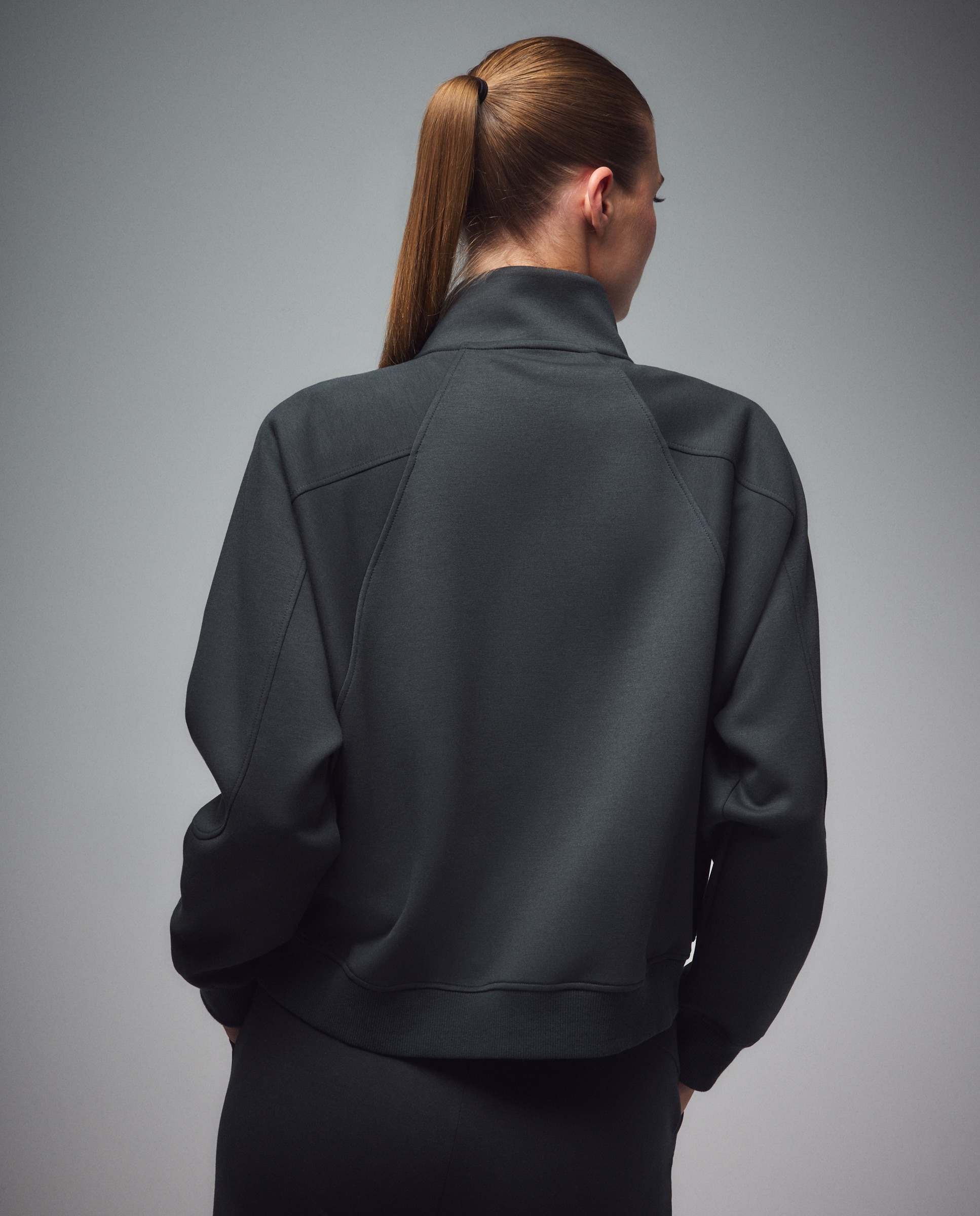 Sudadera abierta viscosa Sportcasual de mujer Boomerang - 530 Verde oscuro 530 Verde oscuro-3