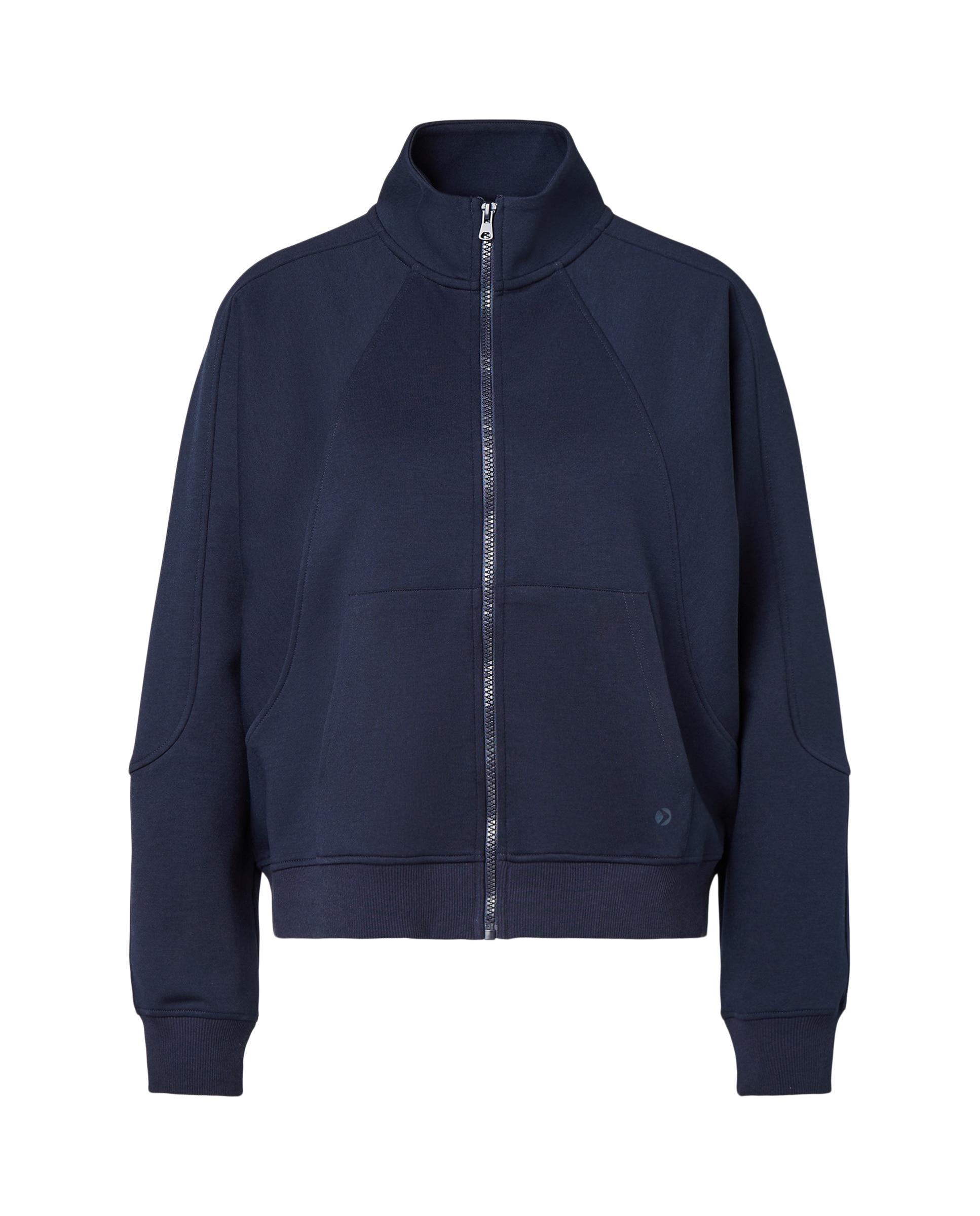 Sweatshirt Aberta de Viscose com Capuz Sportcasual de Mulher Azul-marinho-4