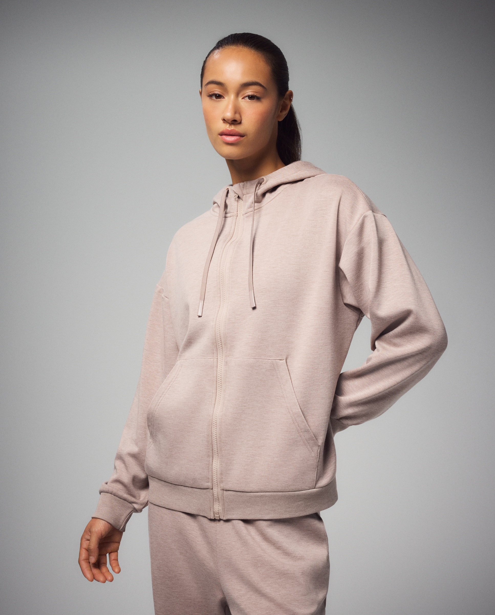 Sudadera abierta de modal con capucha de sportcasual de mujer Boomerang - 730 Camel 730 Camel-1