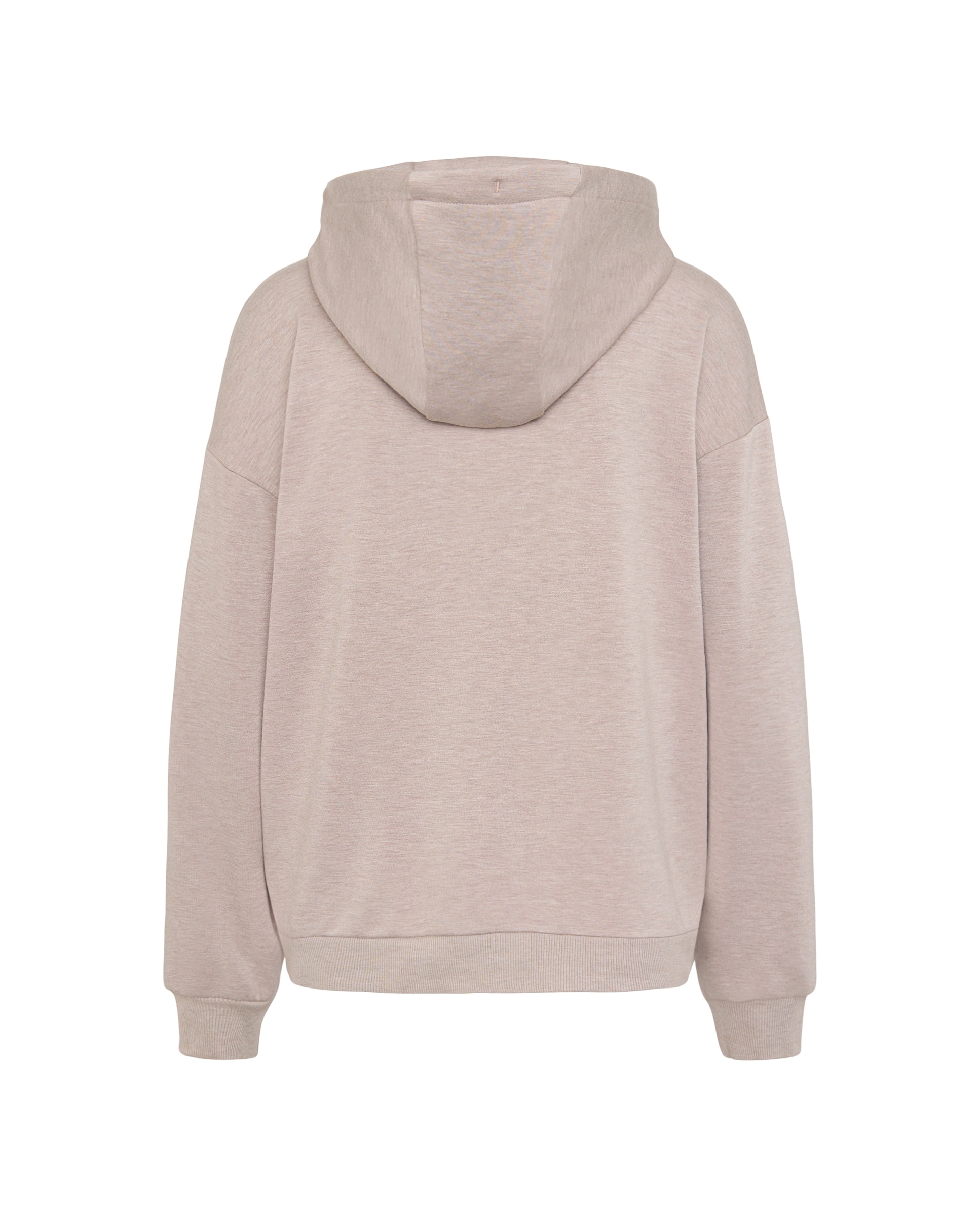 Sweatshirt Aberta de Modal com Capuz Sportcasual de Mulher 730 Camel-2