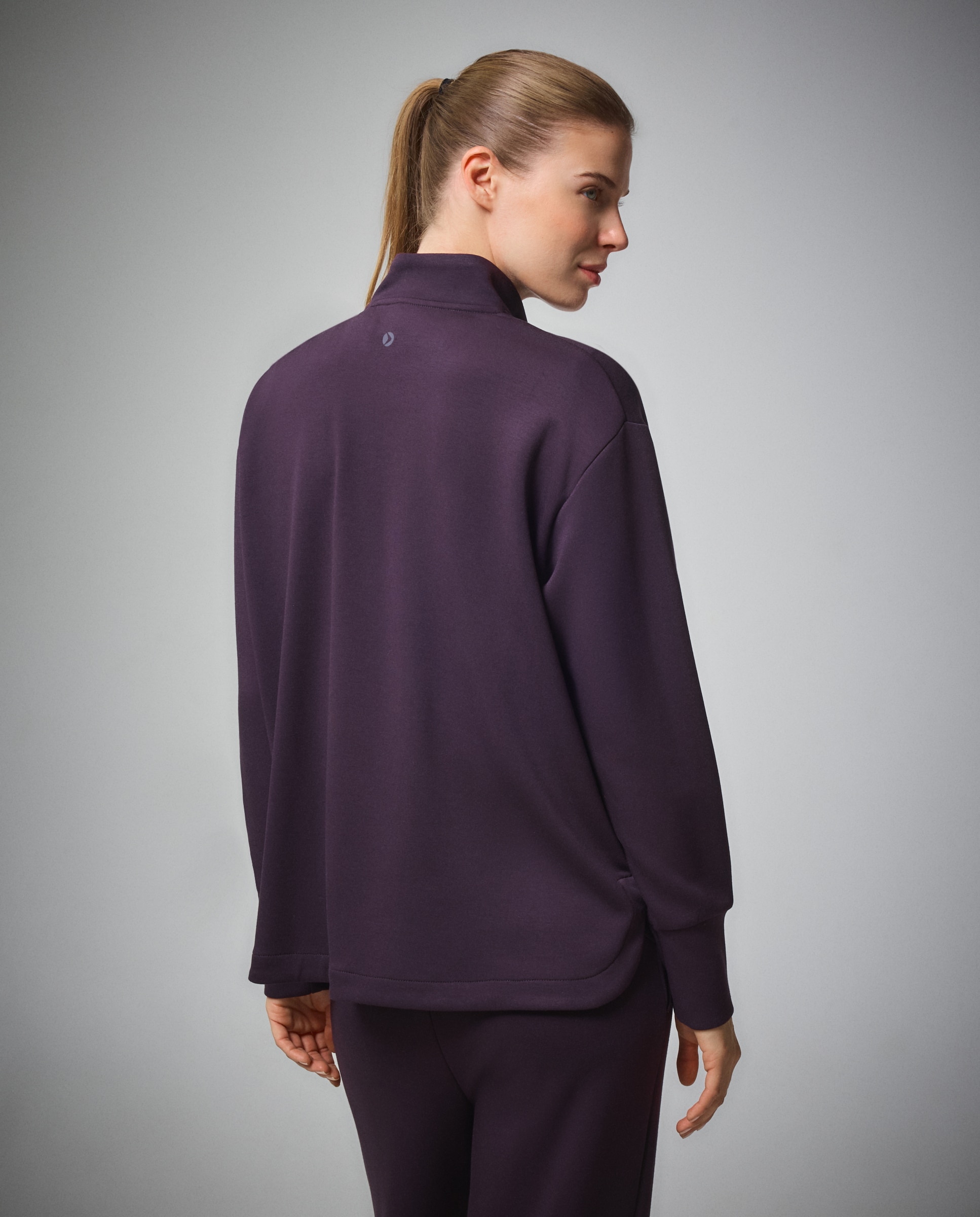 Sudadera abierta viscosa Sportcasual de mujer Boomerang - 291 Berenjena 291 Berenjena-3