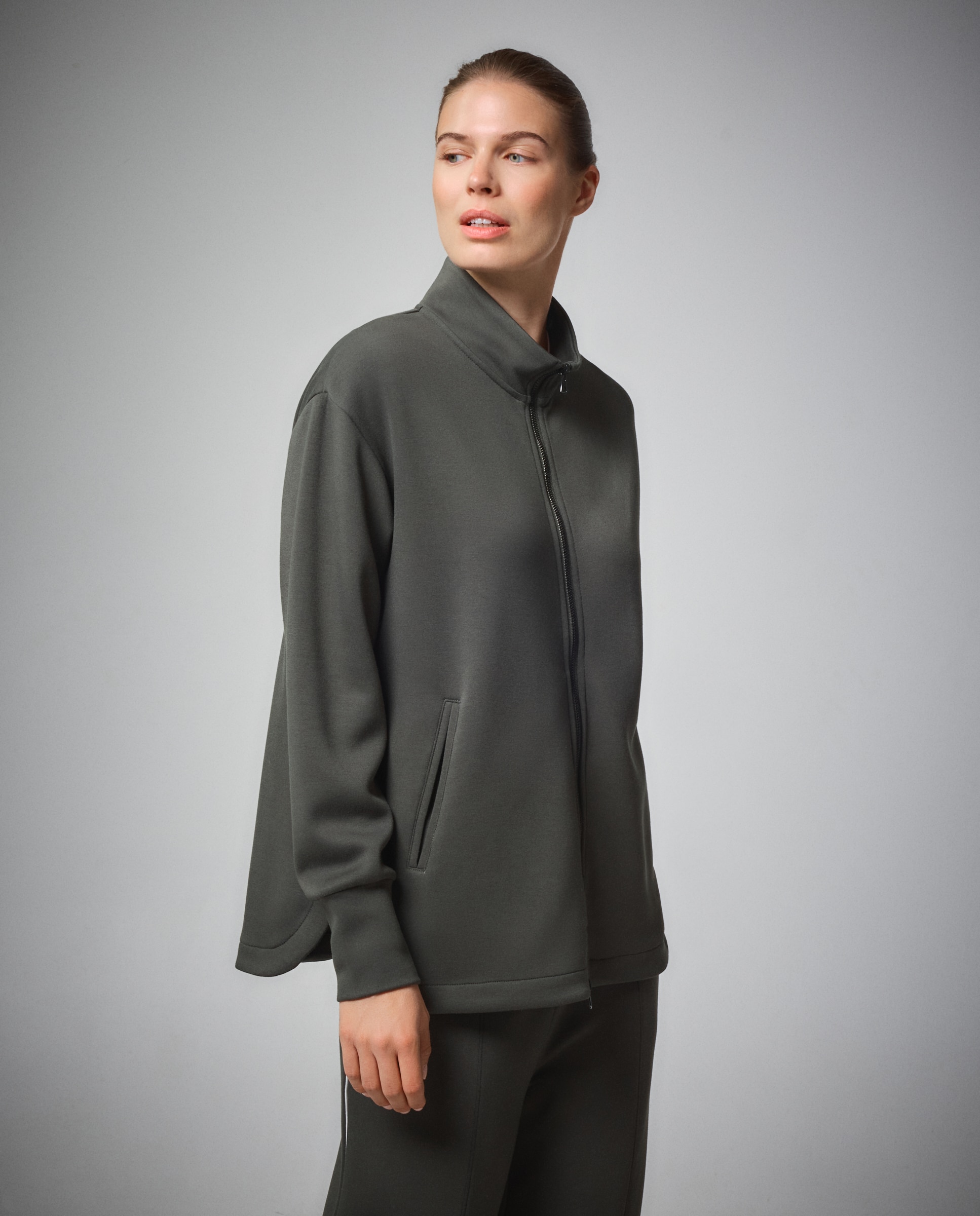 Imagem 0 de Sweatshirt Aberta de Viscose com Capuz Sportcasual de Mulher