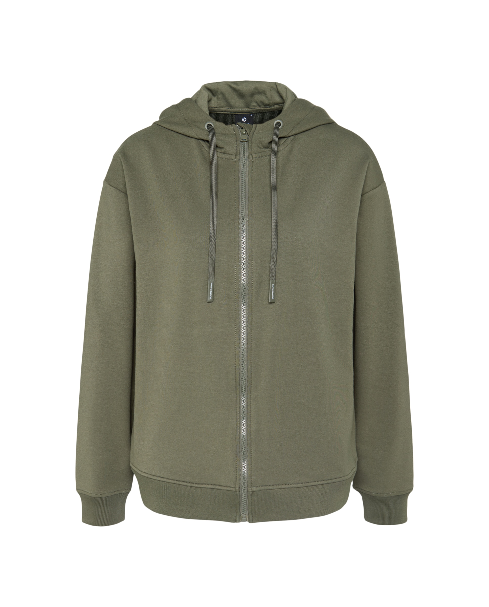 Sudadera abierta con capucha Sportcasual de mujer Boomerang - Verde Verde-4