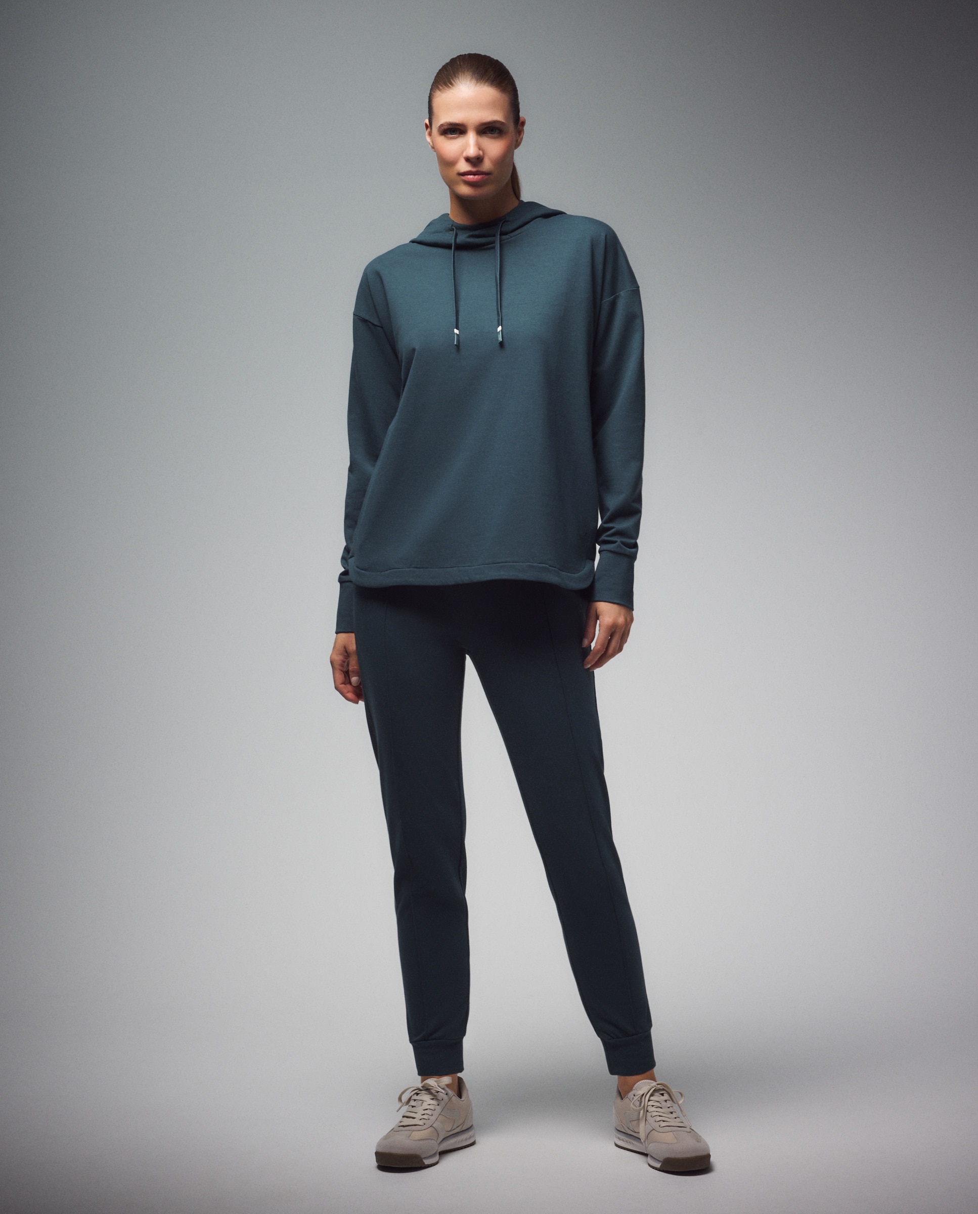 Calças com Punho Sportcasual de Mulher 560 Azeitona-2