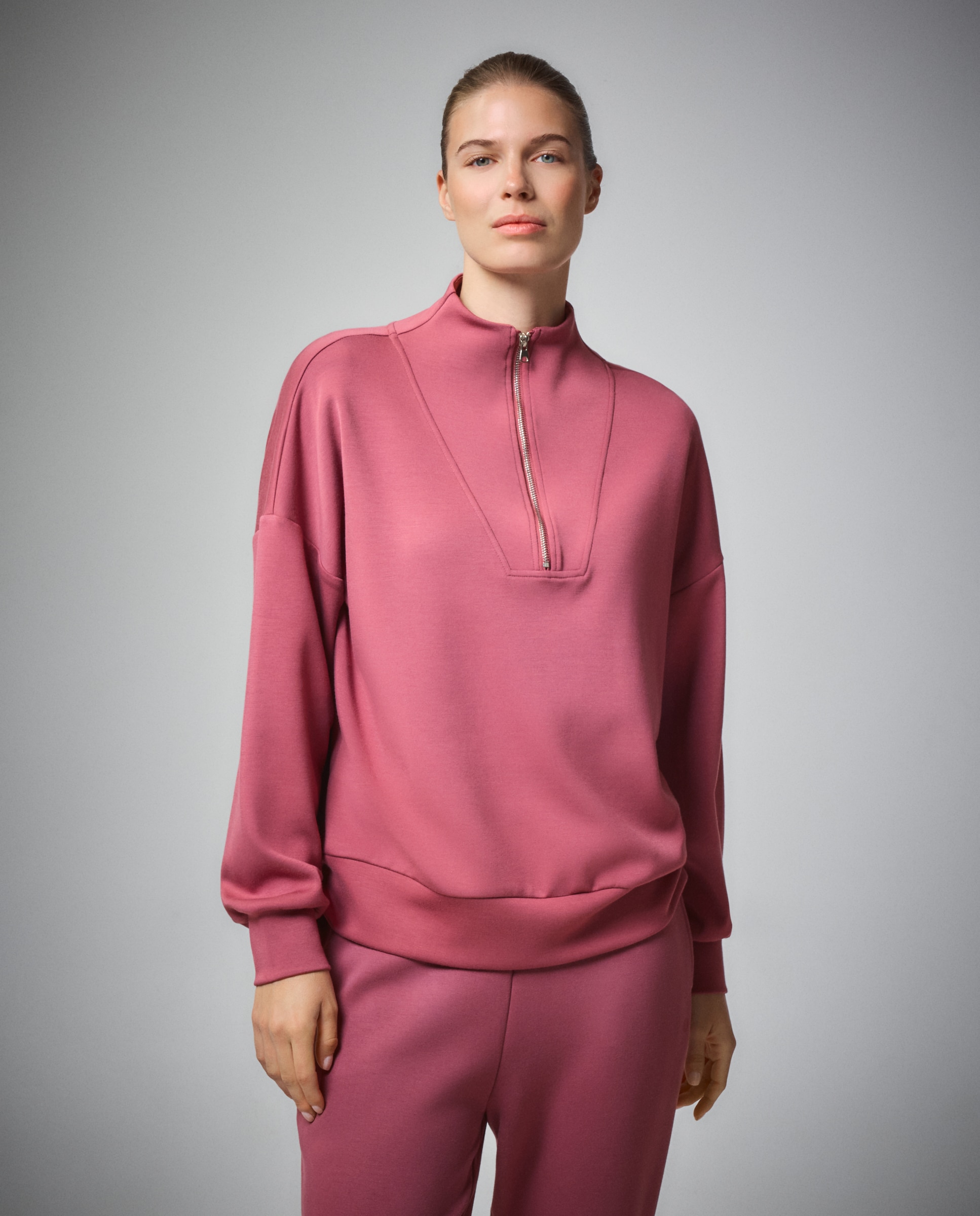 Imagem 0 de Sweatshirt de Viscose 1/2 Zip Sportcasual de Mulher