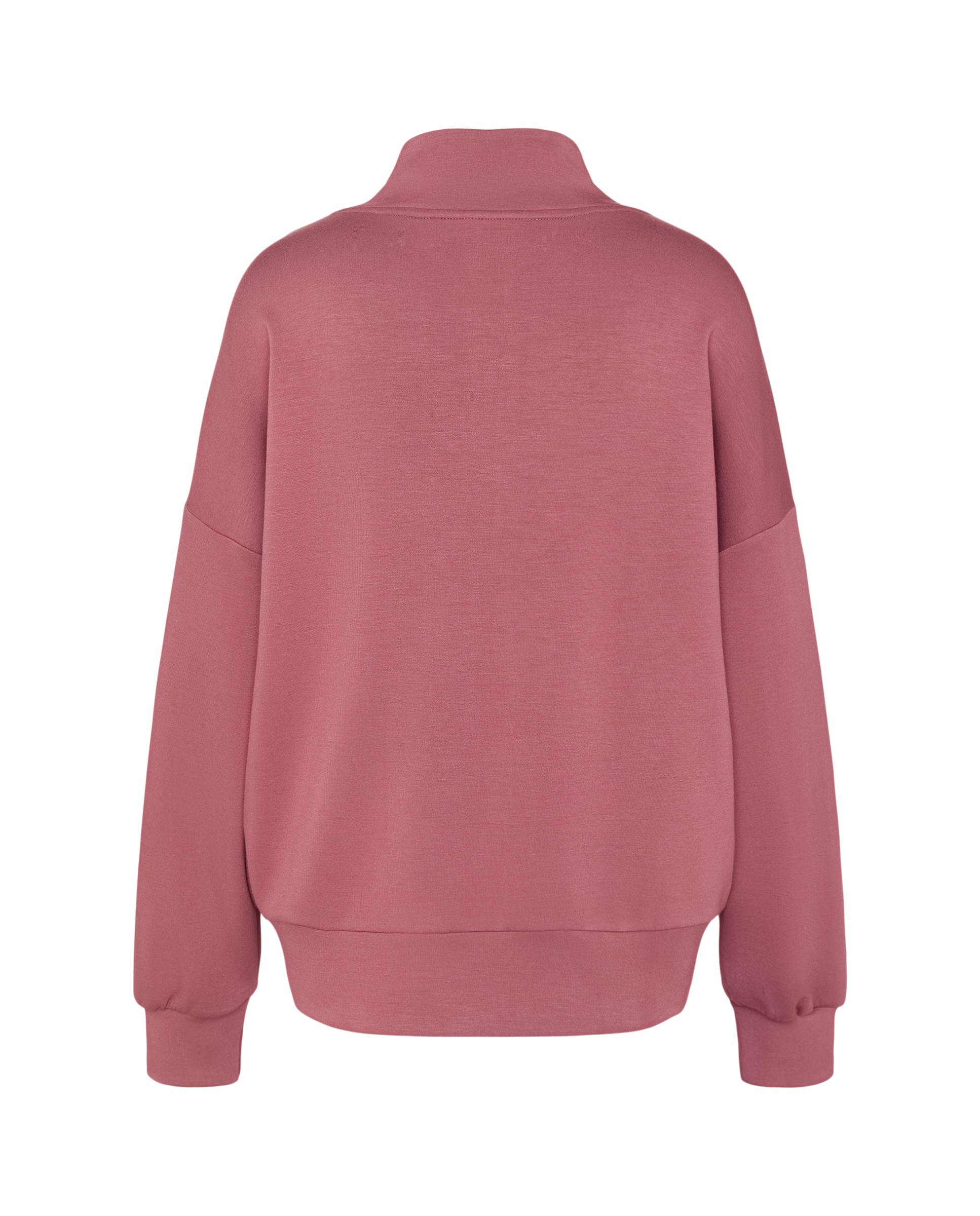 Sweatshirt de Viscose 1/2 Zip Sportcasual de Mulher 230 Rosa Escuro-5