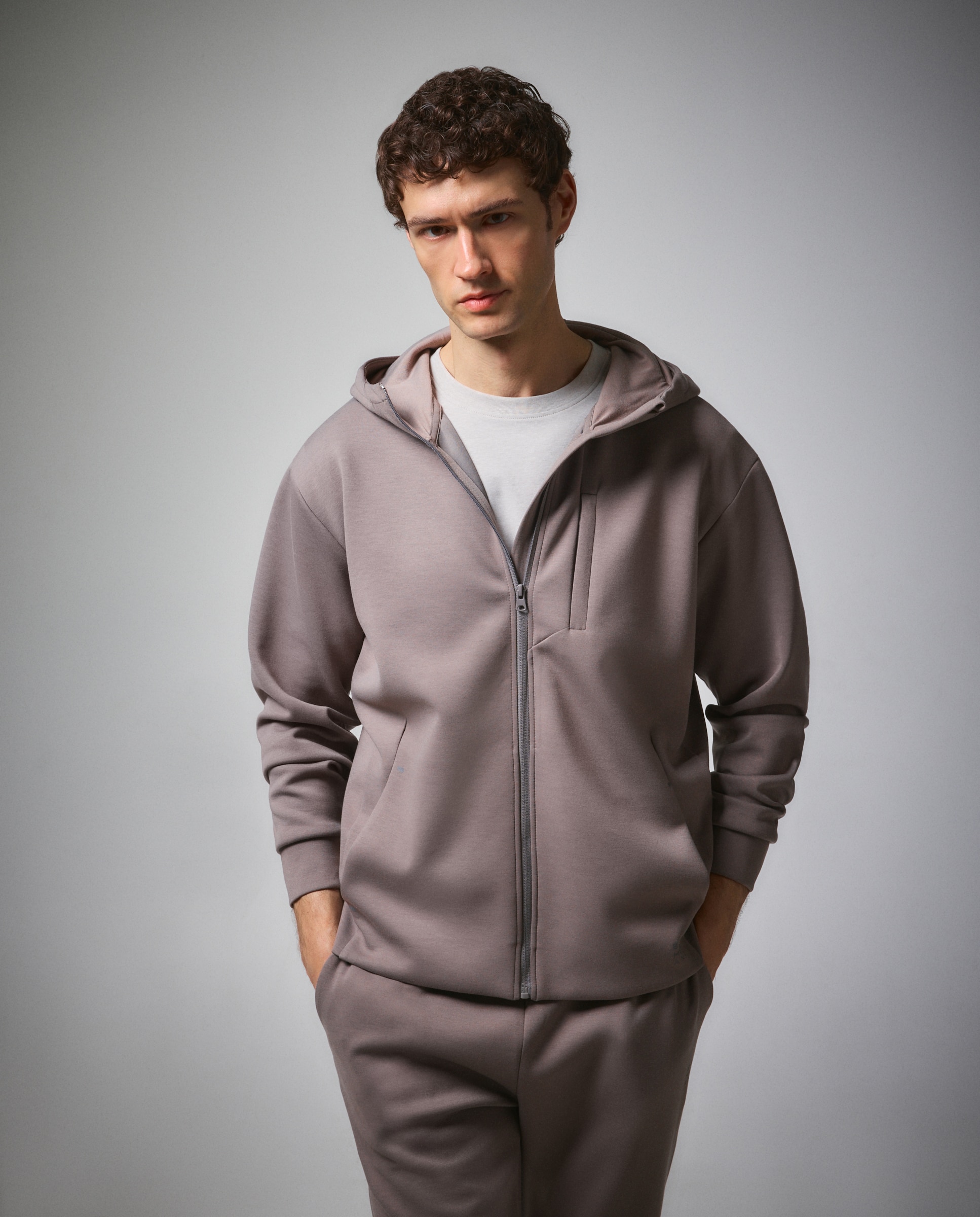 Imagem 0 de Sweatshirt Aberta de Viscose com Capuz Sportcasual de Homem