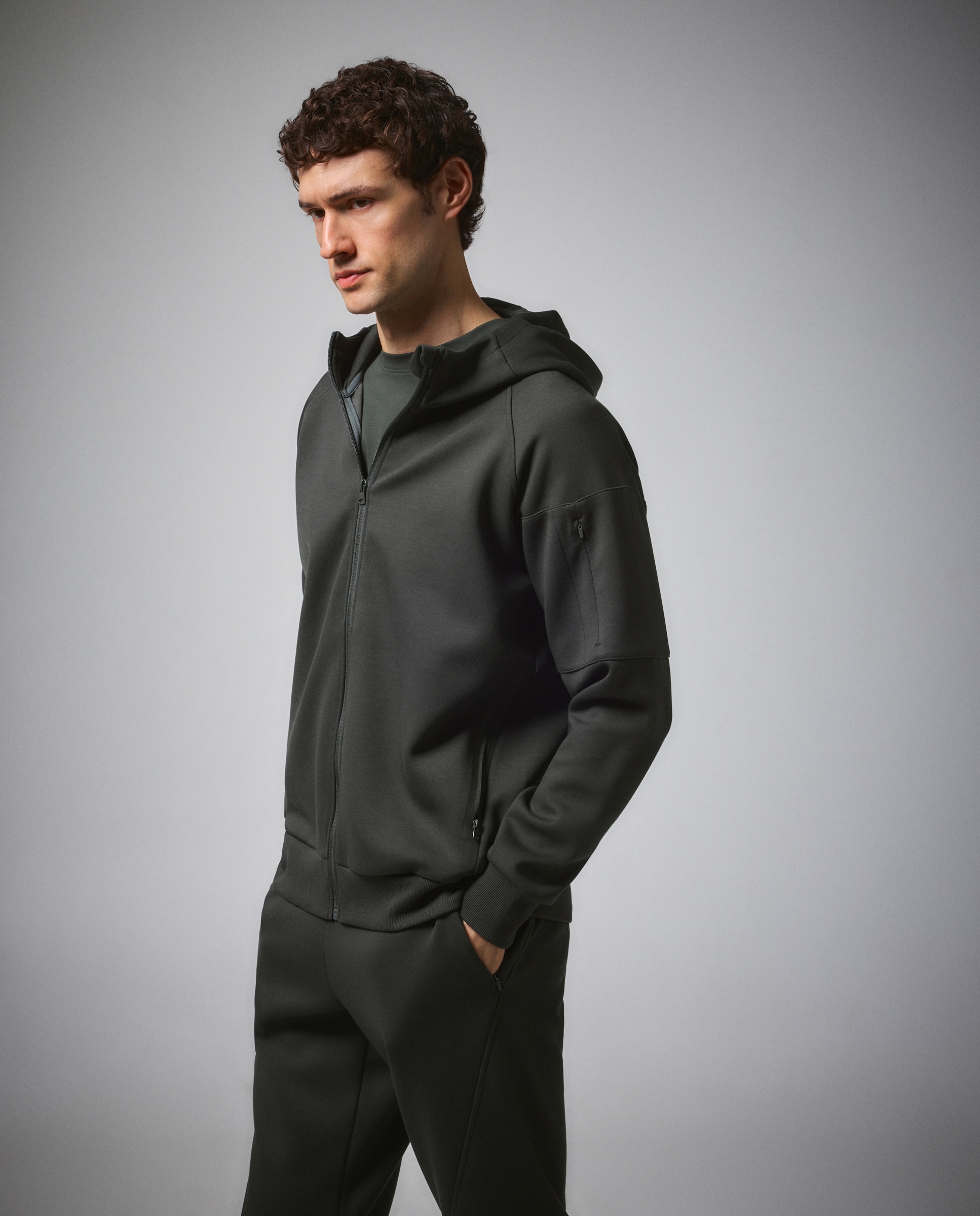 Imagem 0 de Sweatshirt Aberta de Viscose com Capuz Sportcasual de Homem