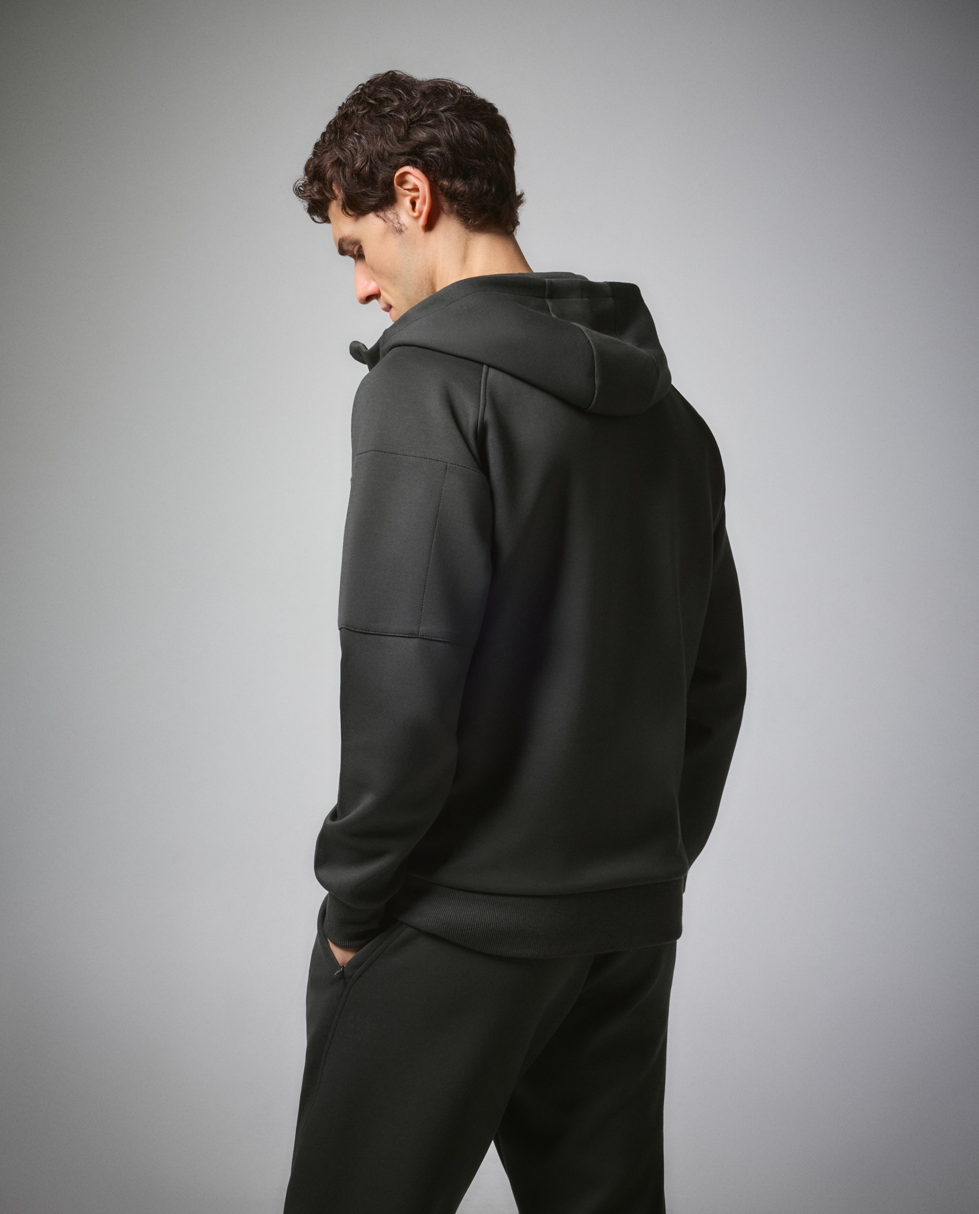 Sudadera abierta de viscosa con capucha de Sportcasual para hombre Boomerang - 530 Verde oscuro 530 Verde oscuro-3