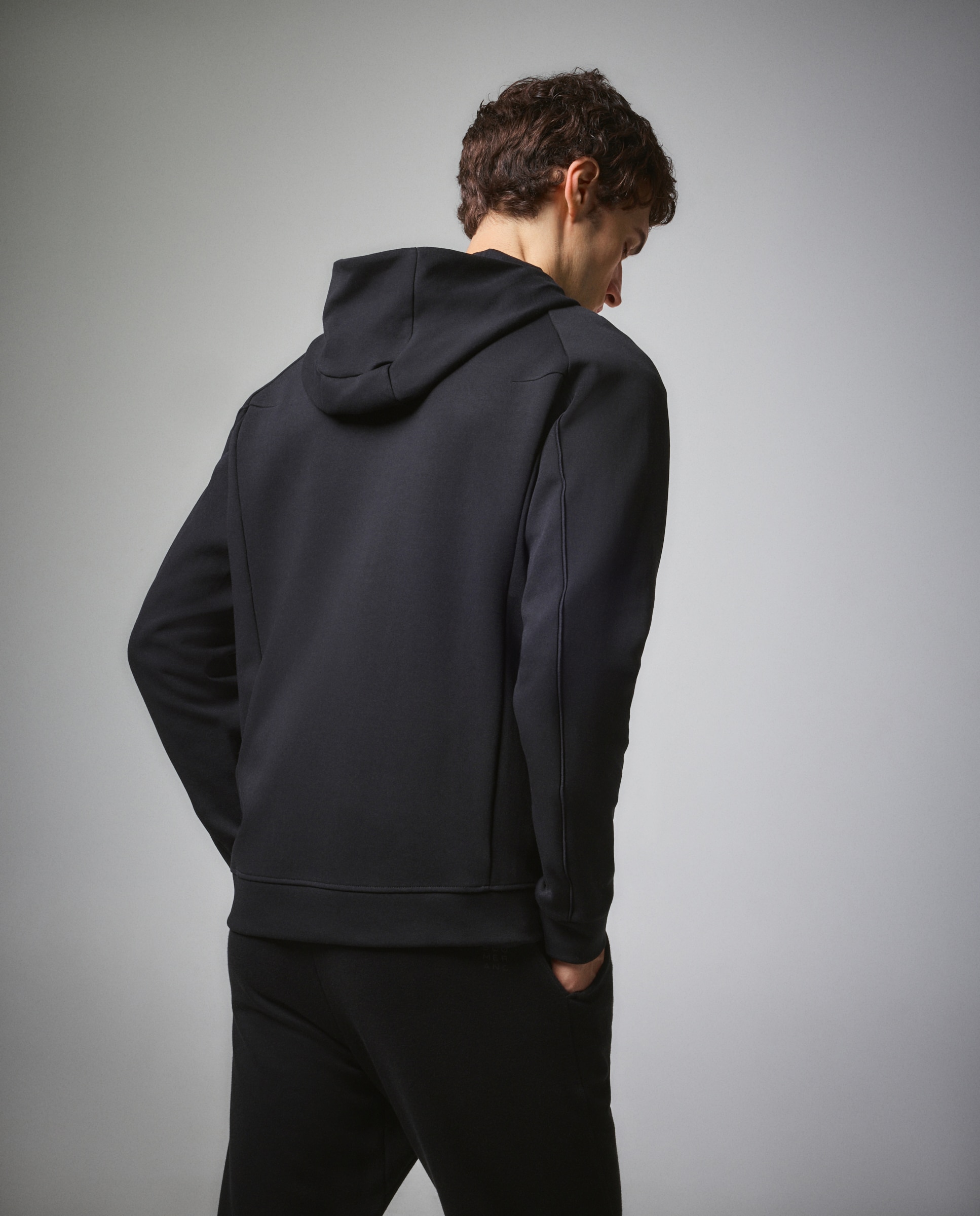 Sudadera abierta con capucha de Sportcasual para hombre Boomerang - Negro Negro-3