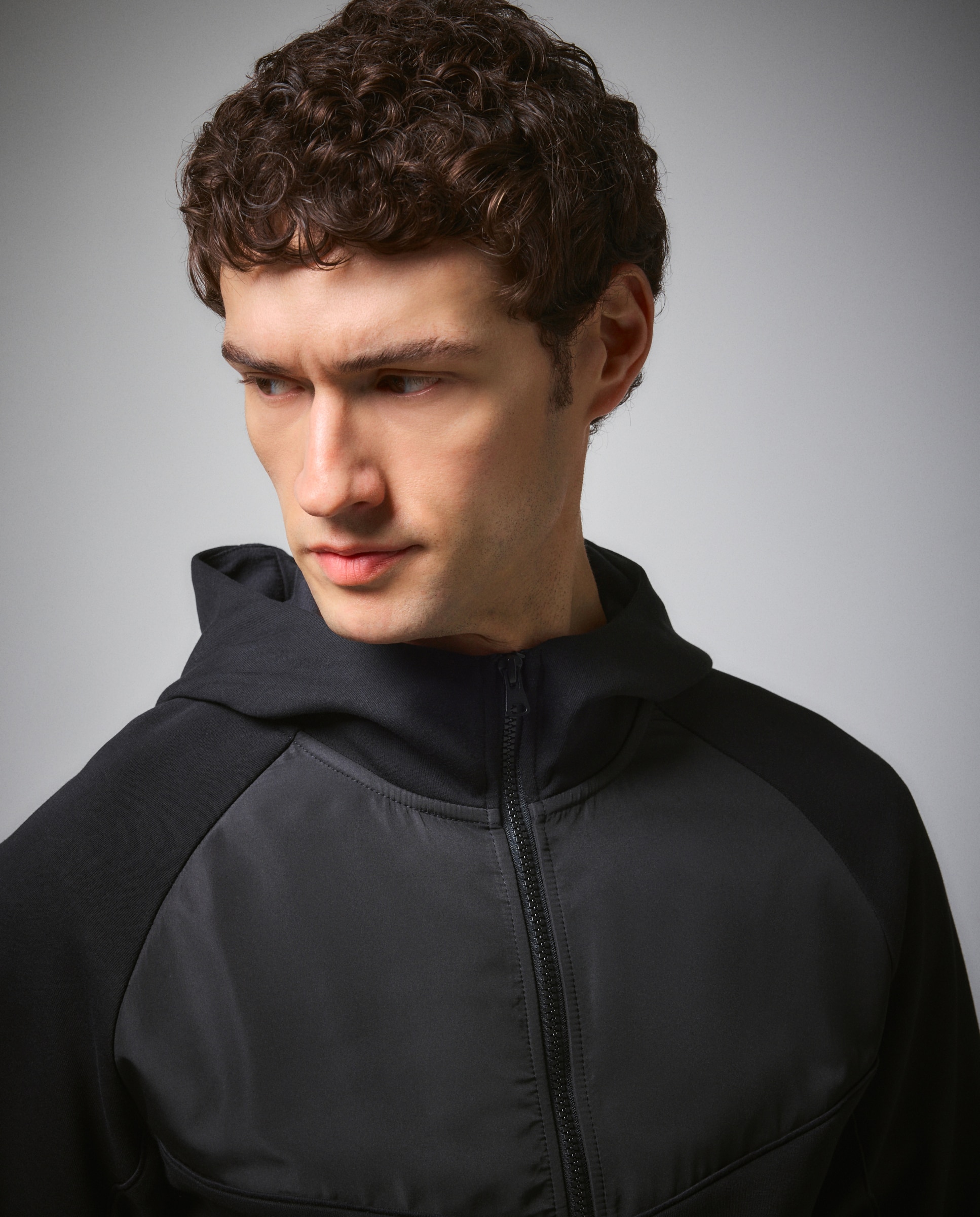 Sudadera abierta con capucha de Sportcasual para hombre Boomerang - Negro Negro-4