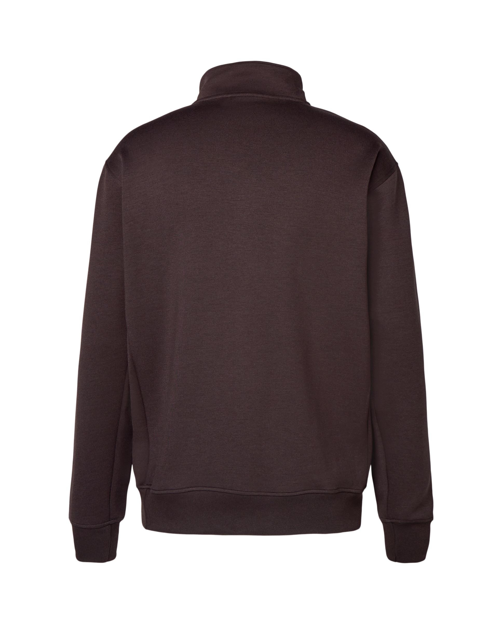 Sweatshirt de Viscose 1/2 Zip Sportcasual de Homem Castanho-5