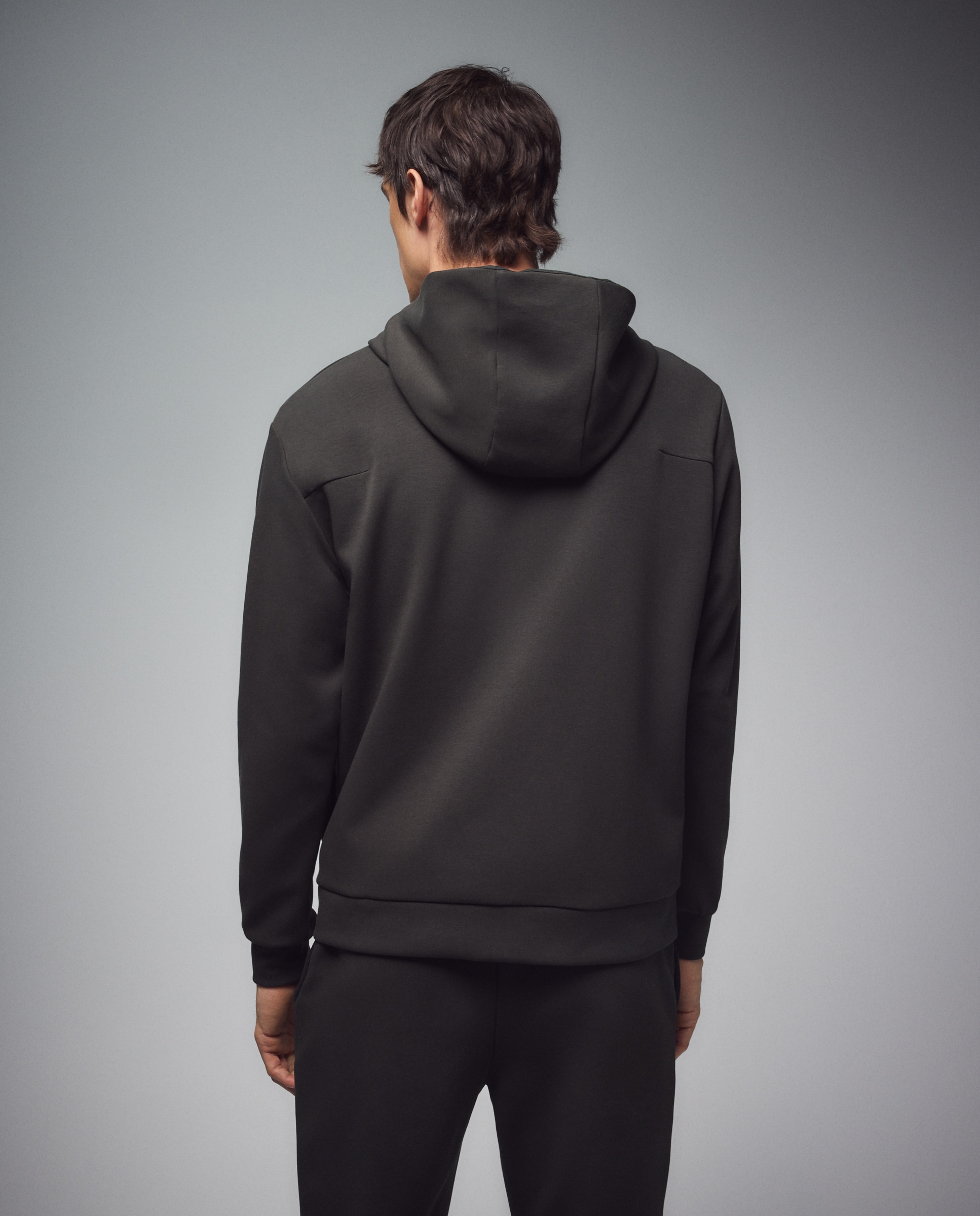 Sweatshirt Aberta com Capuz Sportcasual de Homem 530 Verde Escuro-3