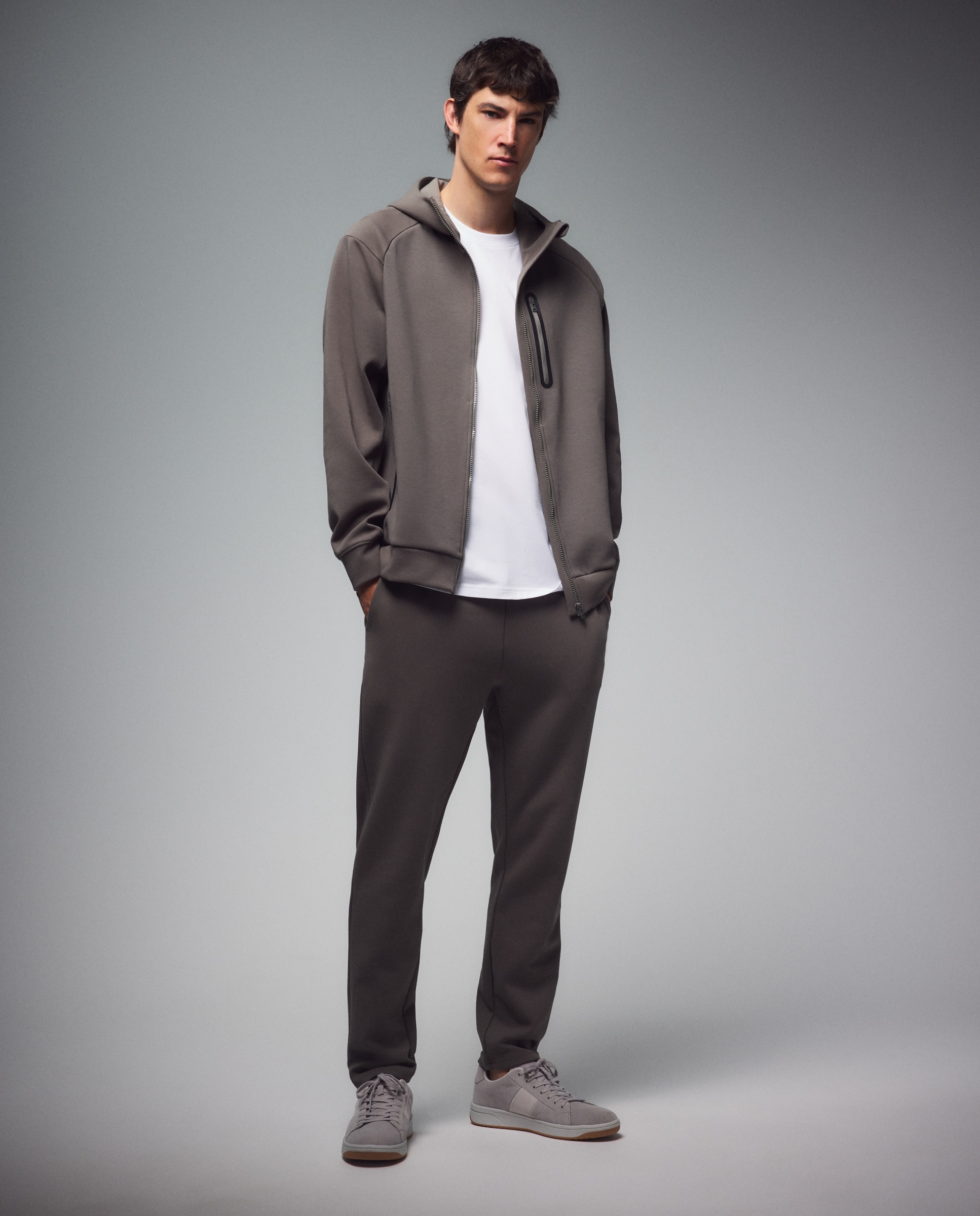 Sweatshirt Aberta com Capuz Sportcasual de Homem 510 Verde Claro-2