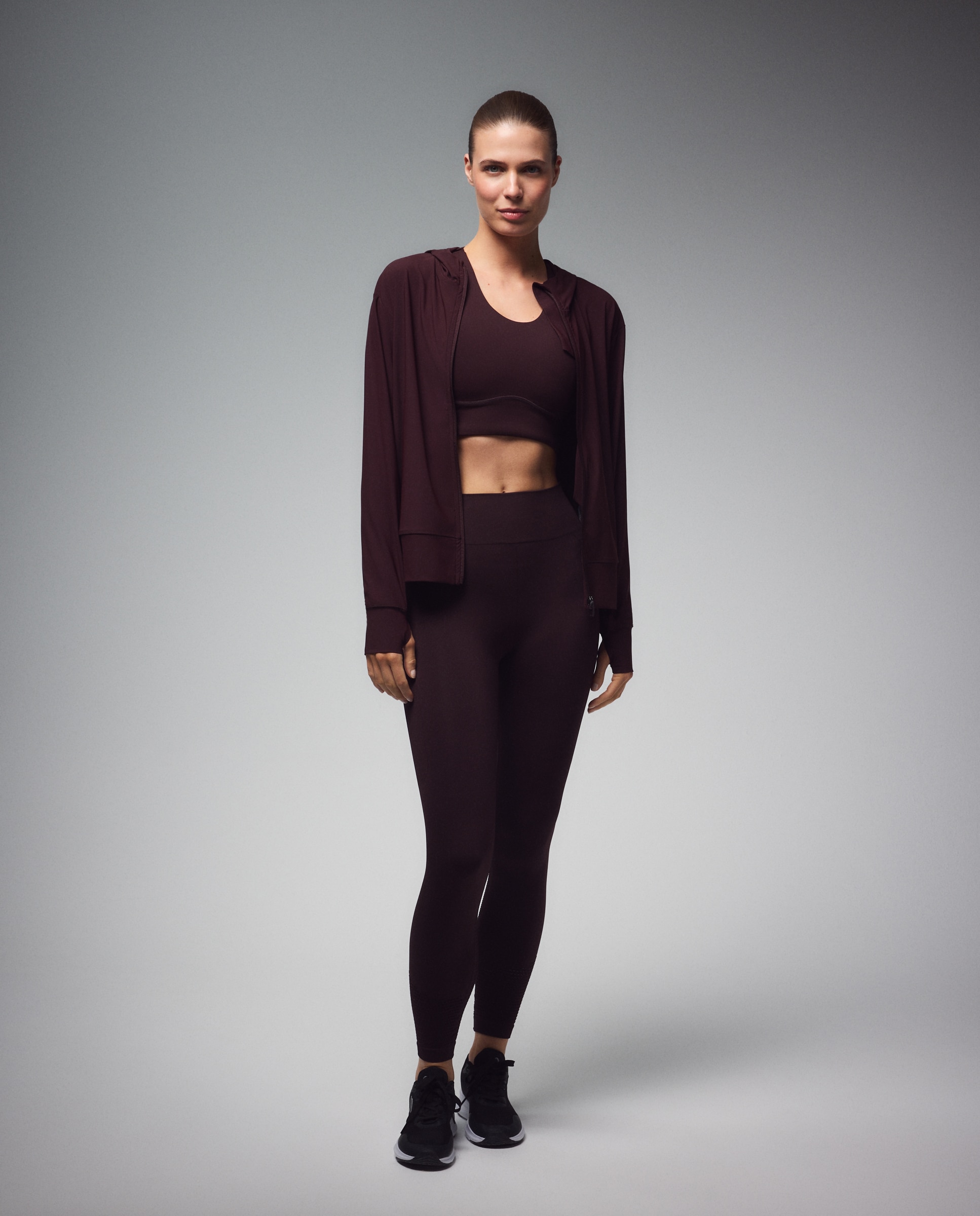 Chaqueta con capucha de training de mujer Boomerang - 740 Tabaco 740 Tabaco-2