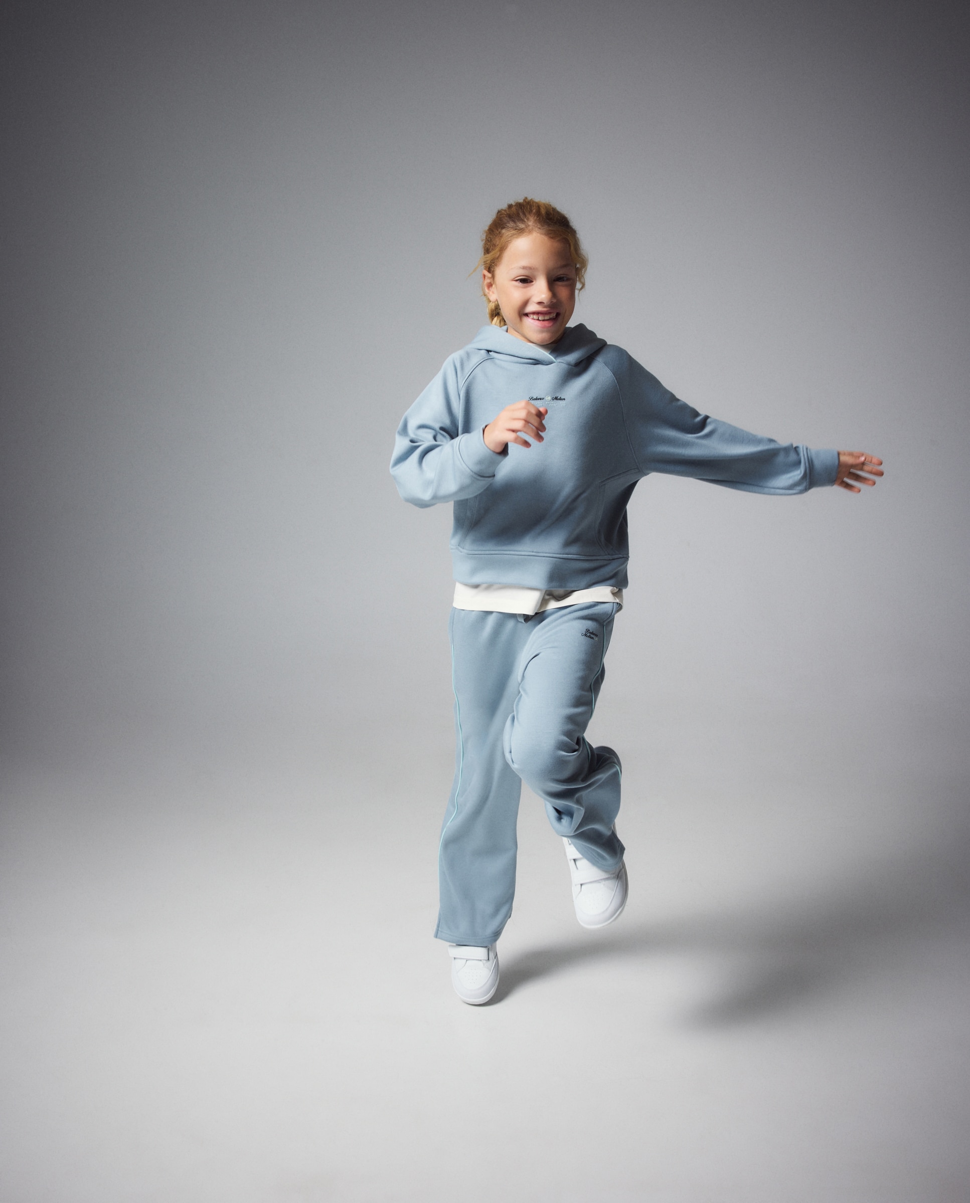 Sweatshirt de Modal Quente com Capuz Sportcasual de Menina Anil-2