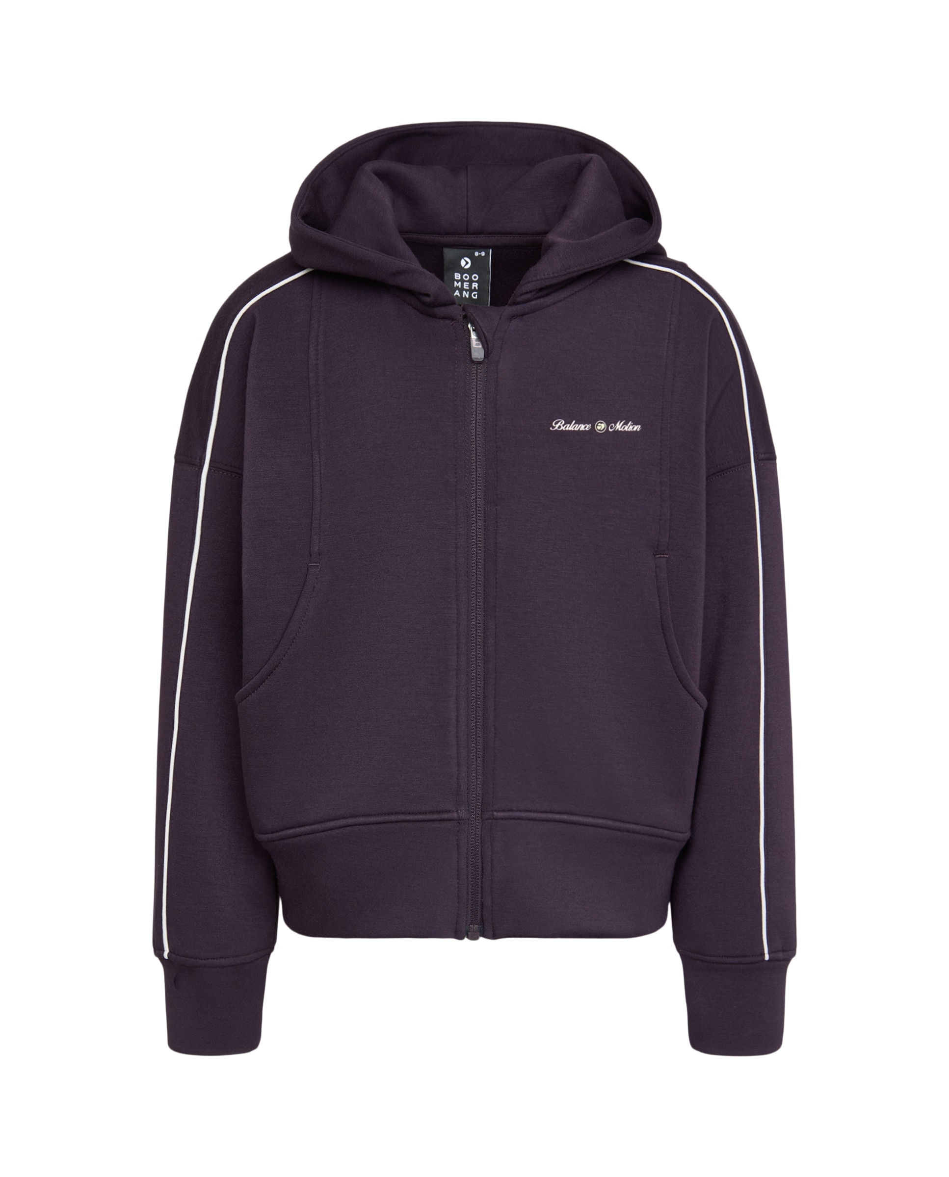 Sweatshirt de Modal Quente com Capuz Sportcasual de Menina Roxo-4