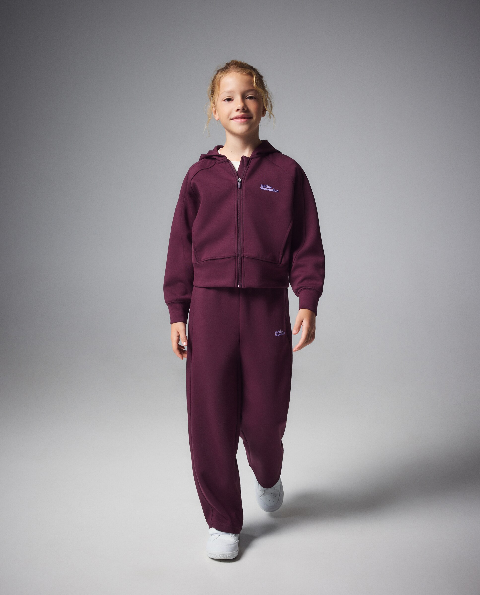 Sudadera de viscosa con capucha Sportcasual de niña Boomerang - Burdeos Burdeos-2