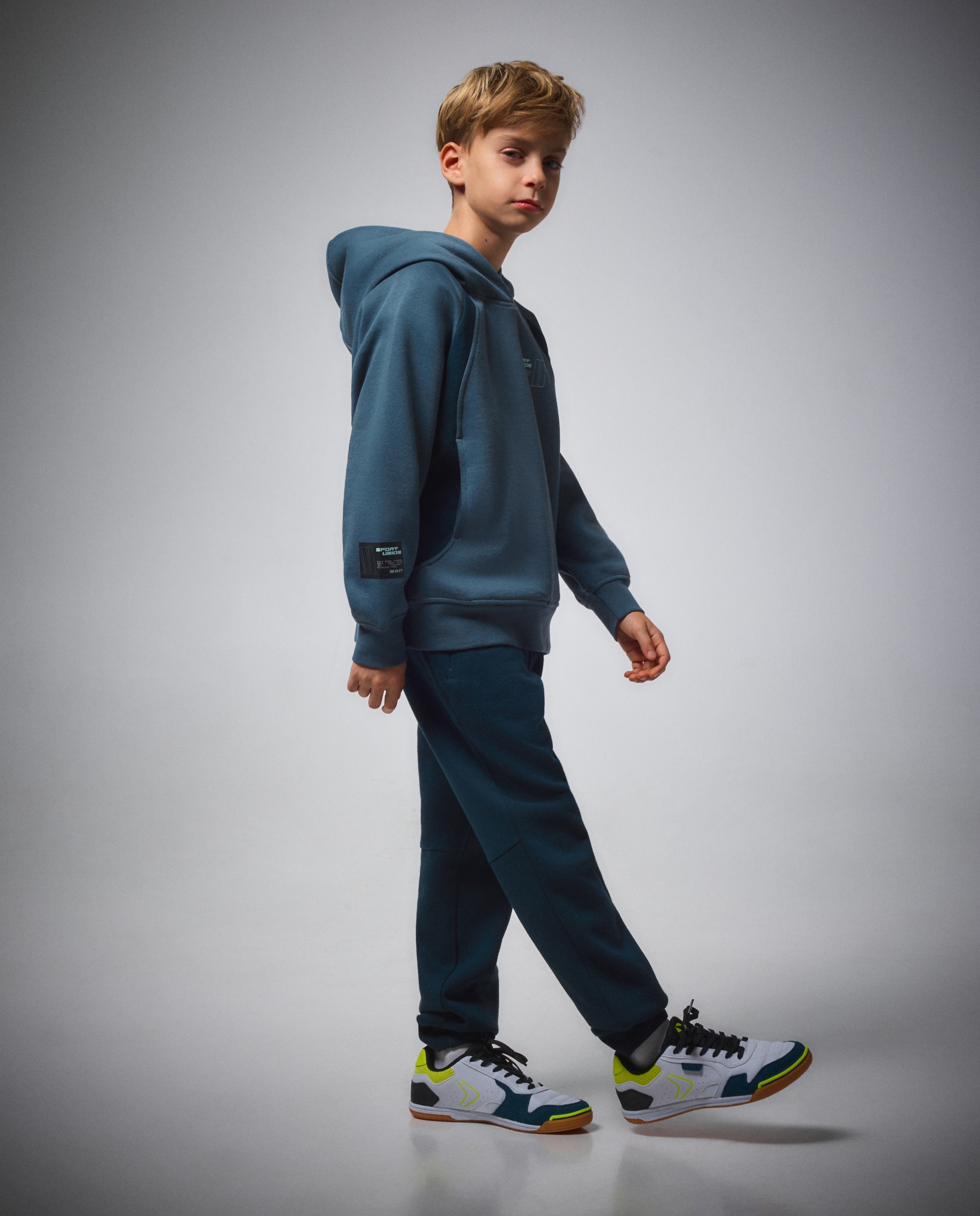 Sudadera cálida con capucha de Sportcasual de niño Boomerang - 510 Verde claro 510 Verde claro-2