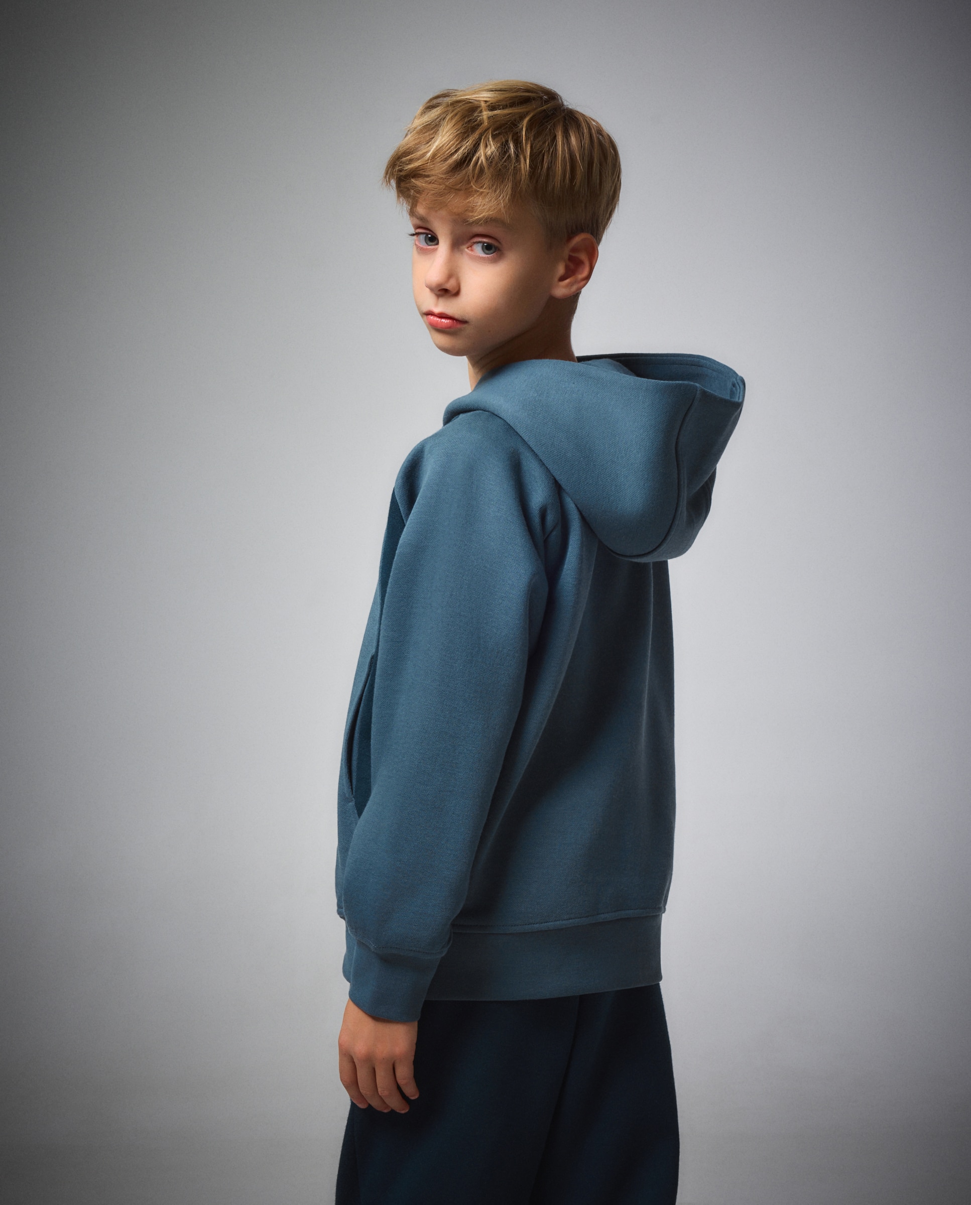 Sudadera cálida con capucha de Sportcasual de niño Boomerang - 510 Verde claro 510 Verde claro-3