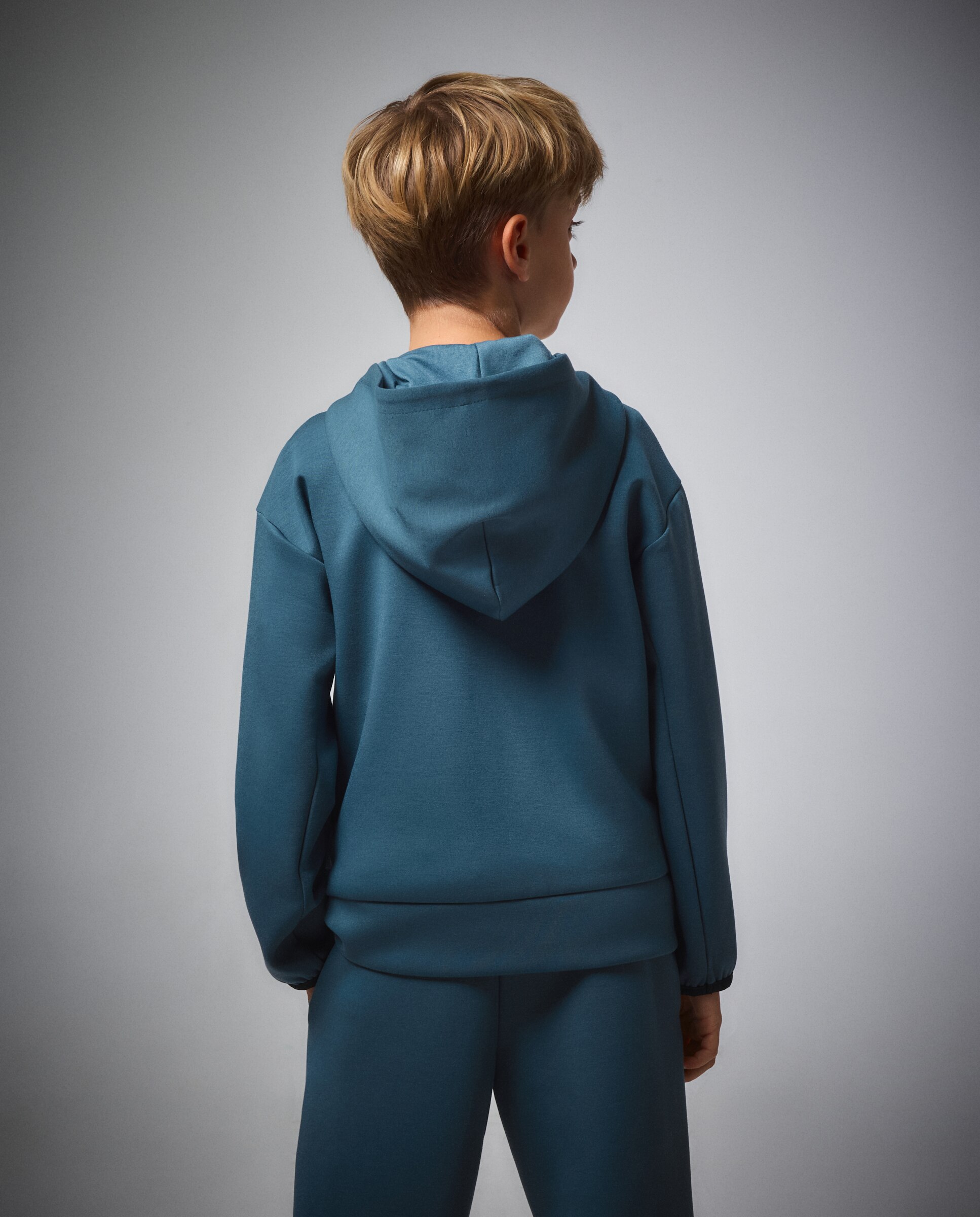 Sudadera abierta con capucha de viscosa Sportcasual de niño Boomerang - 510 Verde claro 510 Verde claro-3