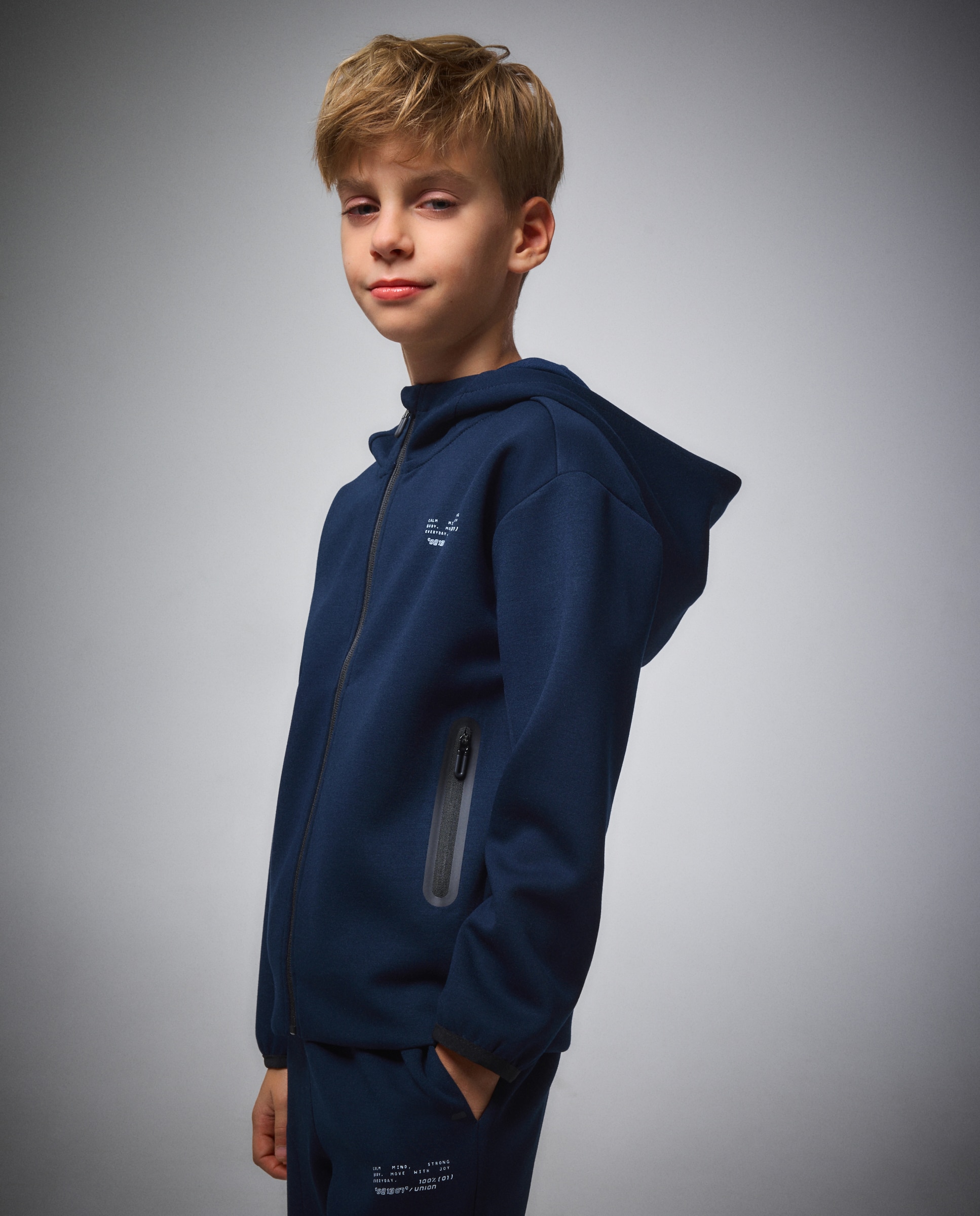 Imagem 0 de Sweatshirt Aberta com Capuz de Viscose Sportcasual de Menino