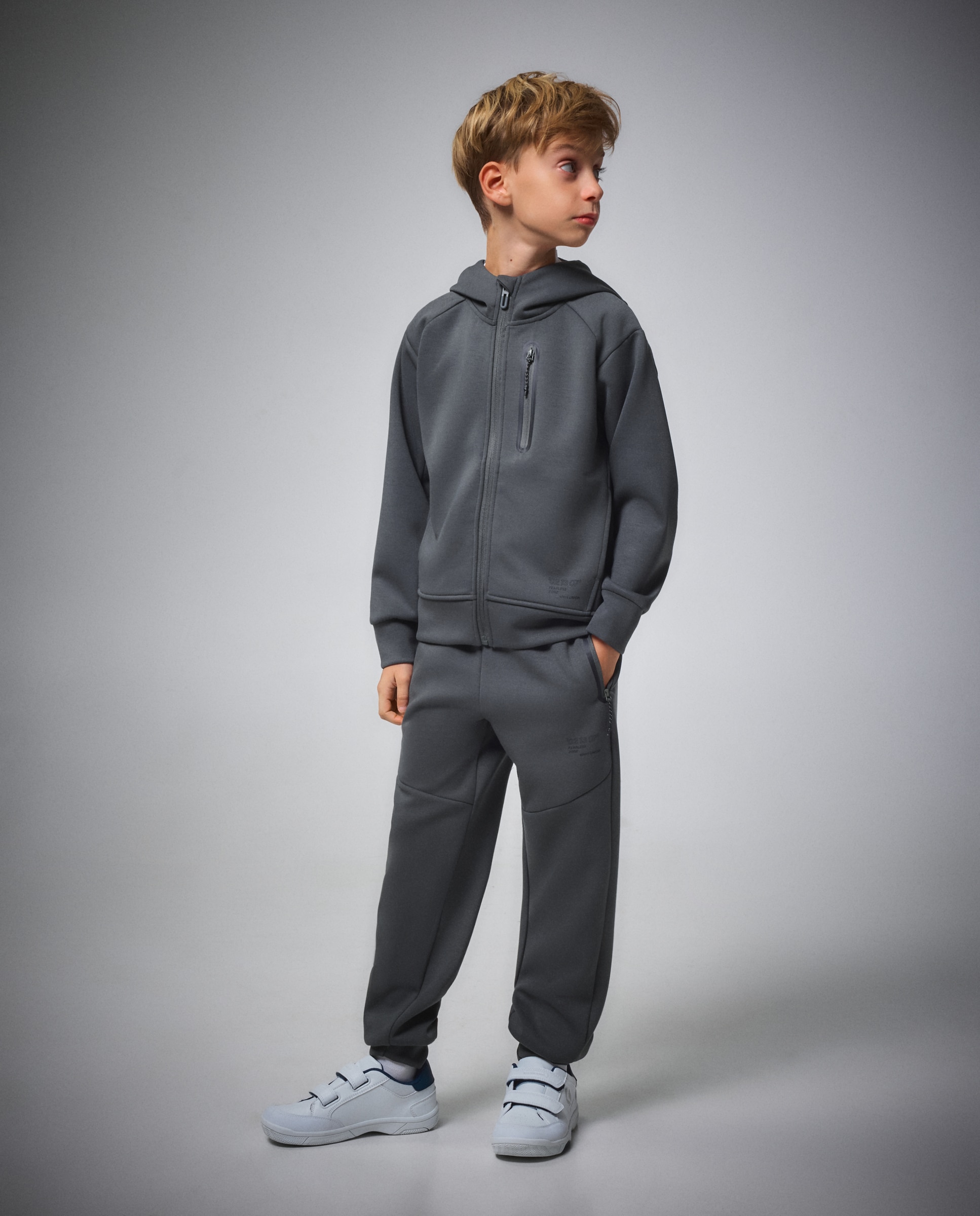 Sudadera abierta con capucha de viscosa Sportcasual de niño Boomerang - Verde Verde-2