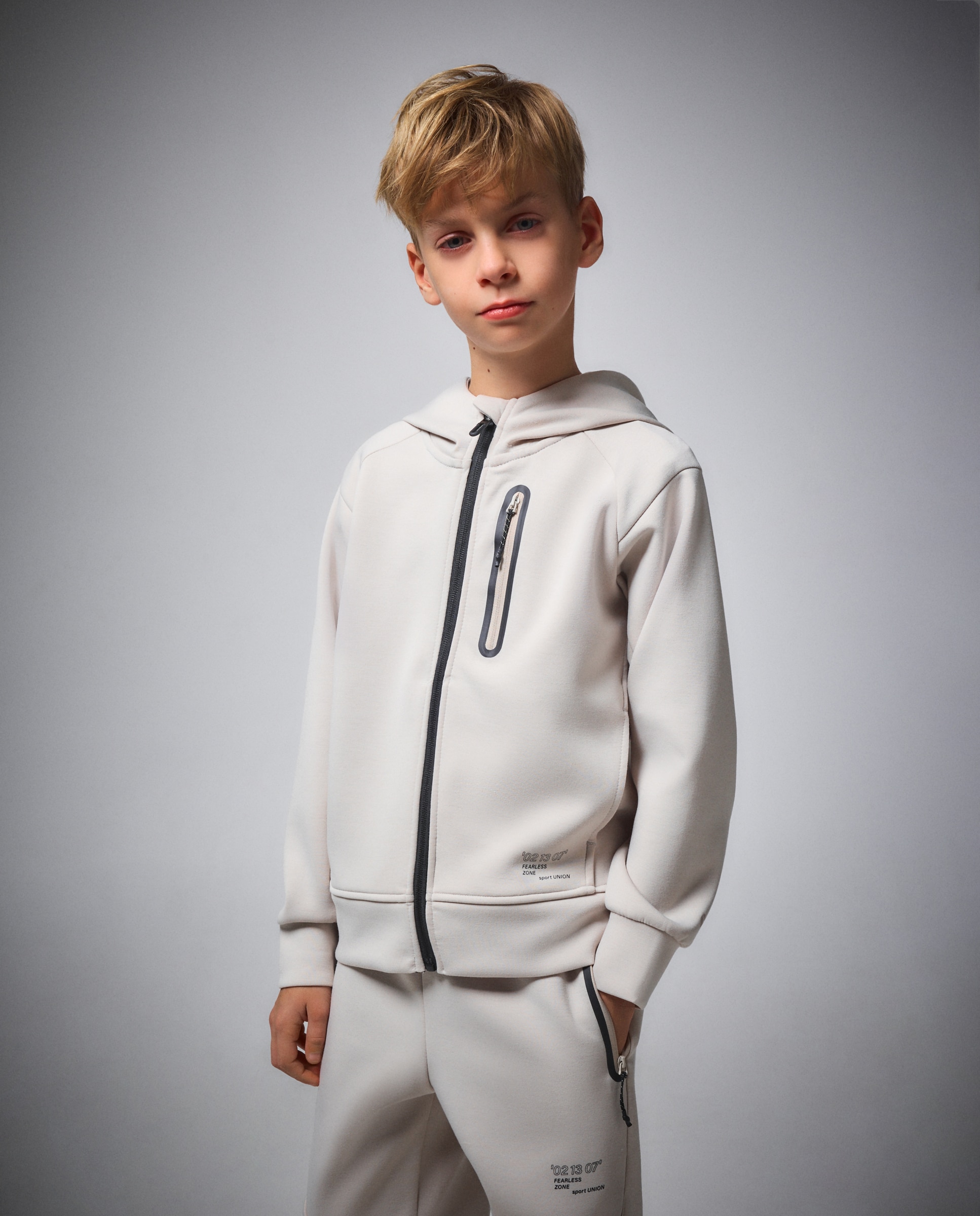 Imagem 0 de Sweatshirt Aberta com Capuz de Viscose Sportcasual de Menino