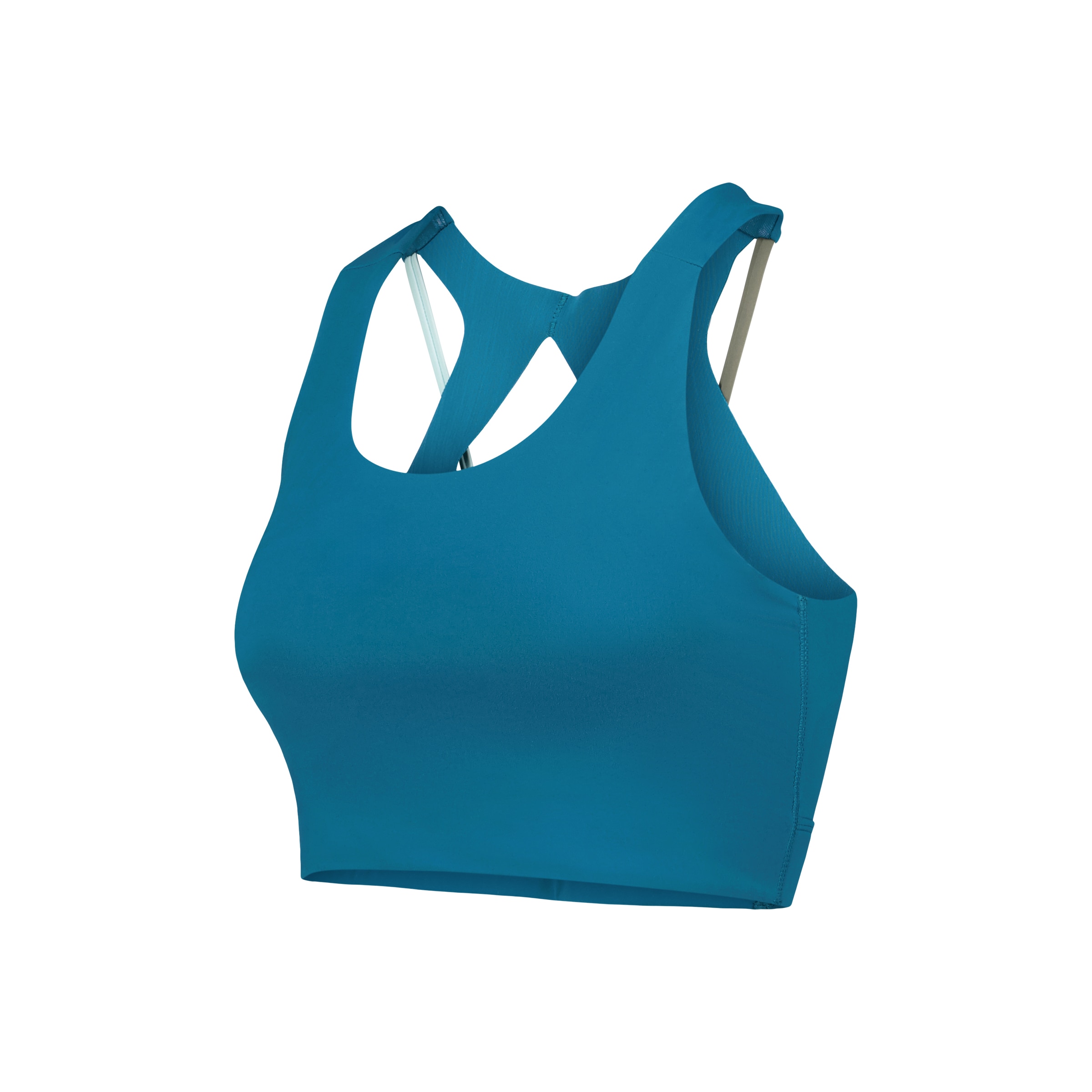 Top de training con mesh de mujer Boomerang - Terracota Turquesa-4