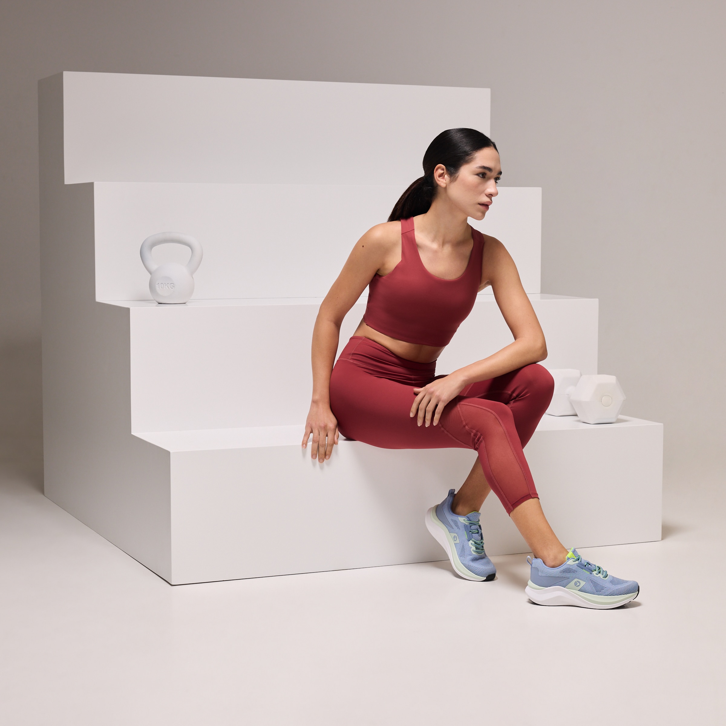 Top de Training de Mulher com Mesh Terracota-2